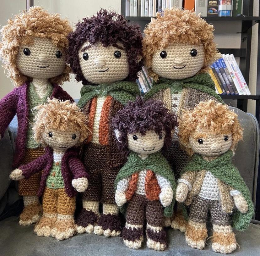 Crochet Tolkien characters - Knitted toys, Lord of the Rings, The hobbit, Longpost, Needlework without process