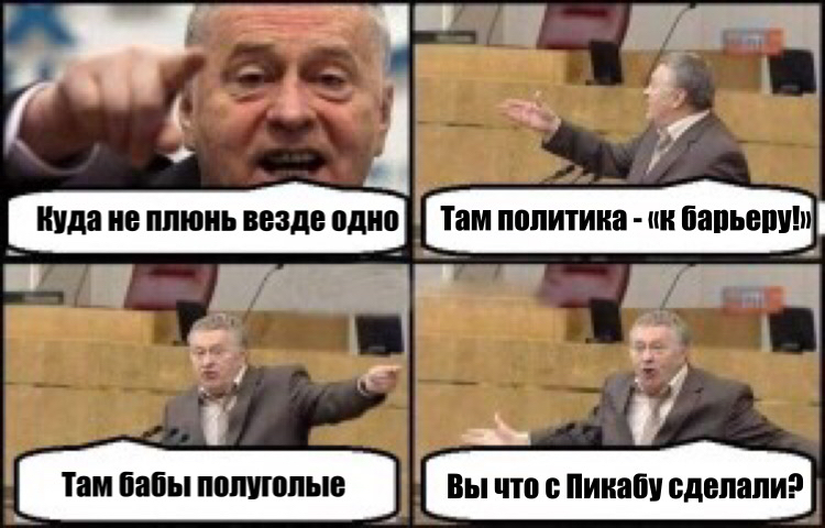 Вы что с Пикабу сделали - Моё, Владимир Жириновский, Девушки, Политика, Пикабу, Пост, Посты на Пикабу, Наше время, Картинка с текстом