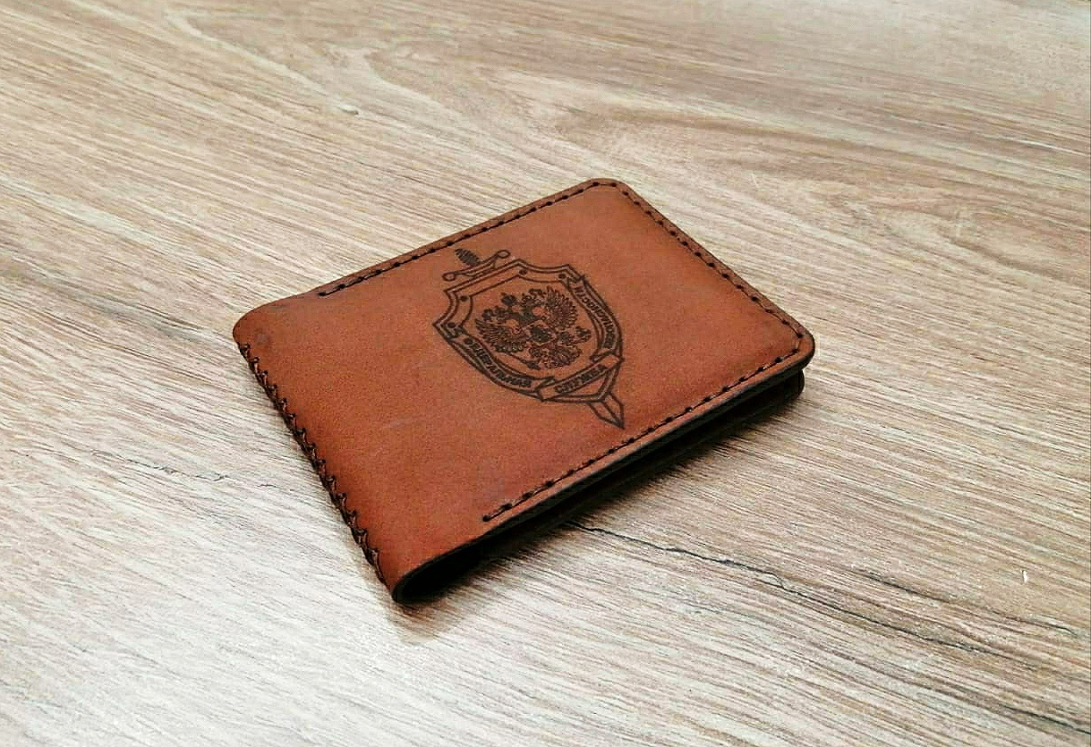 ID card cover - My, Natural leather, With your own hands, Hobby, Handmade, Cover, Longpost