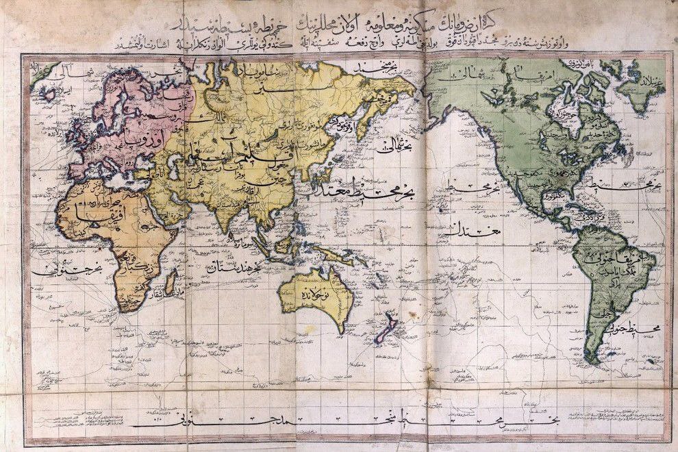 Map of the world as presented by the Ottoman Empire in 1803 - Cards, Statistics, Comparison, Europe