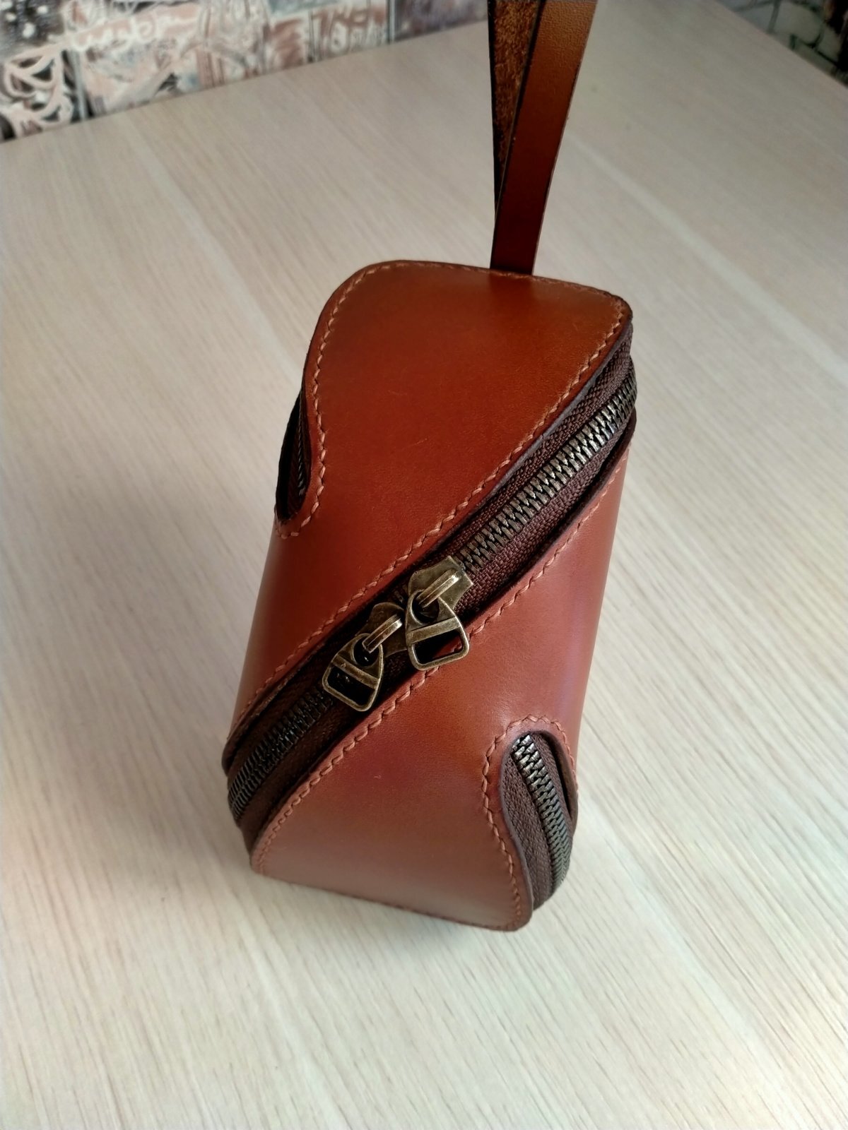 Very small bag - My, Natural leather, Сумка, Hobby, Leather products, With your own hands, Longpost, Needlework without process