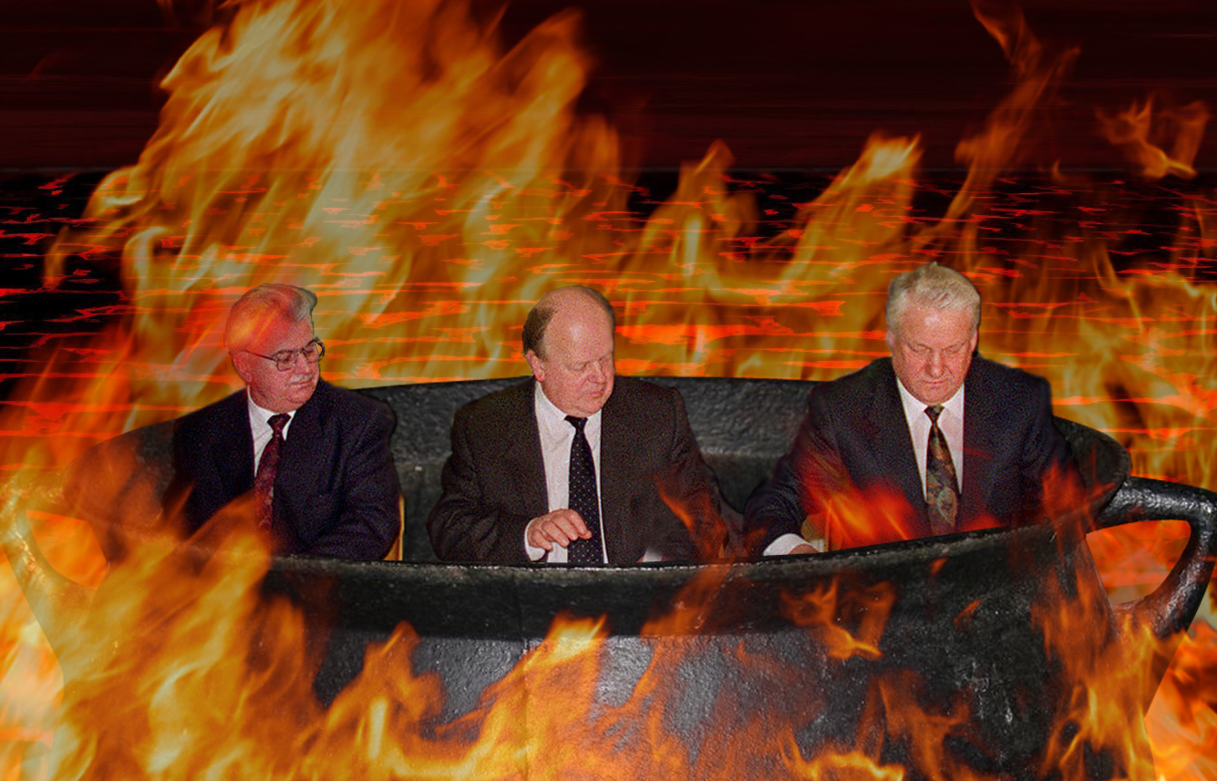 They met again - Boris Yeltsin, Shushkevich, Kravchuk, Bialowieza Agreement, Collapse of the USSR, Politics