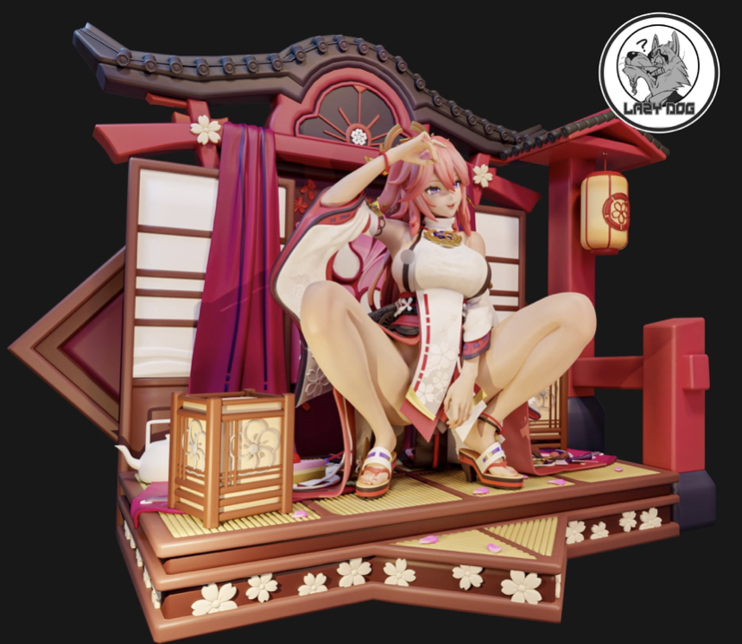 Yae miko figurine - Genshin impact, Video game, Hoyoverse, Games, Figures, Collectible figurines, Anime, Longpost