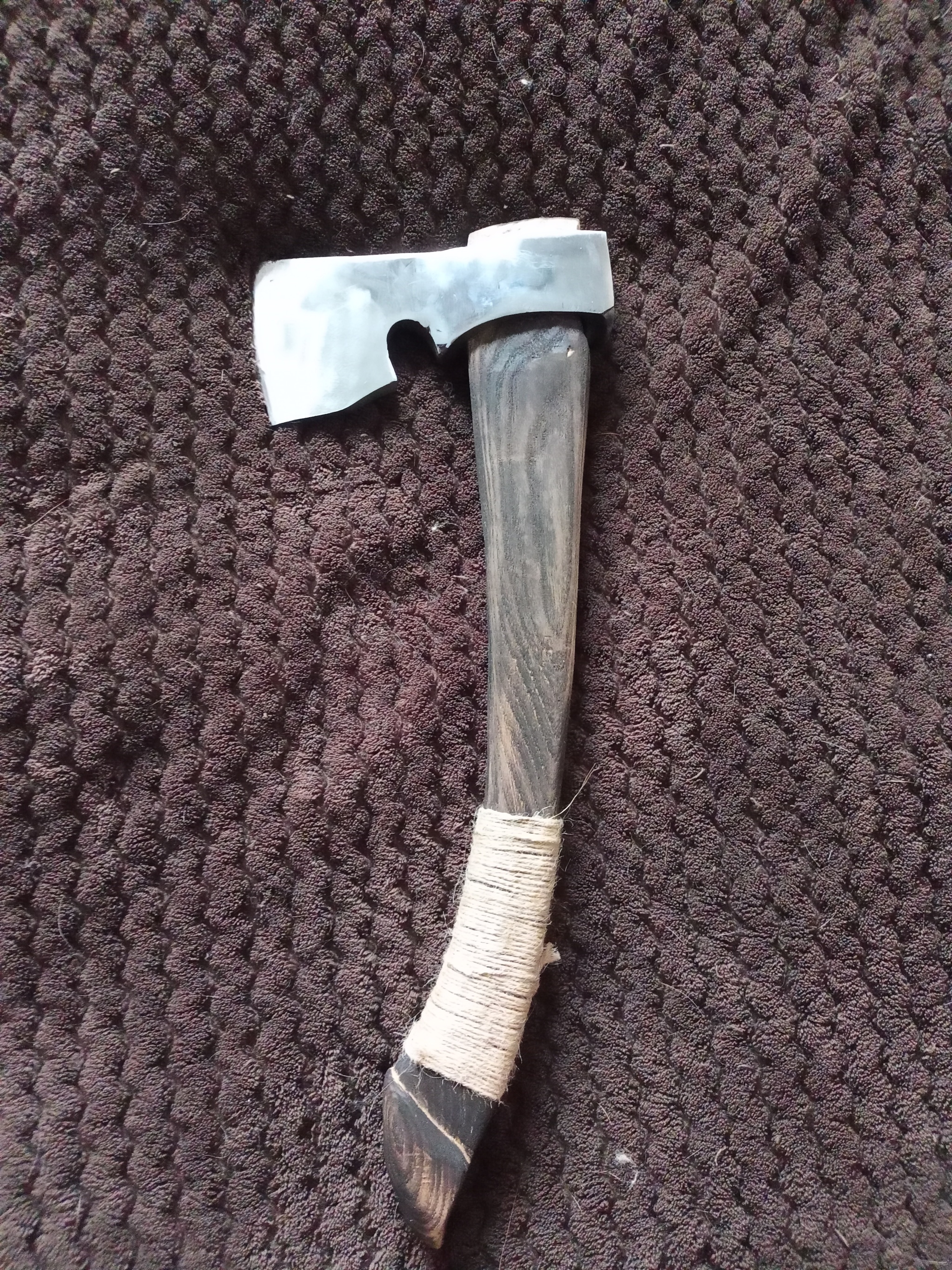 Made an ax for a friend's birthday. - My, Axe, Homemade, With your own hands, First post, Longpost, Needlework without process