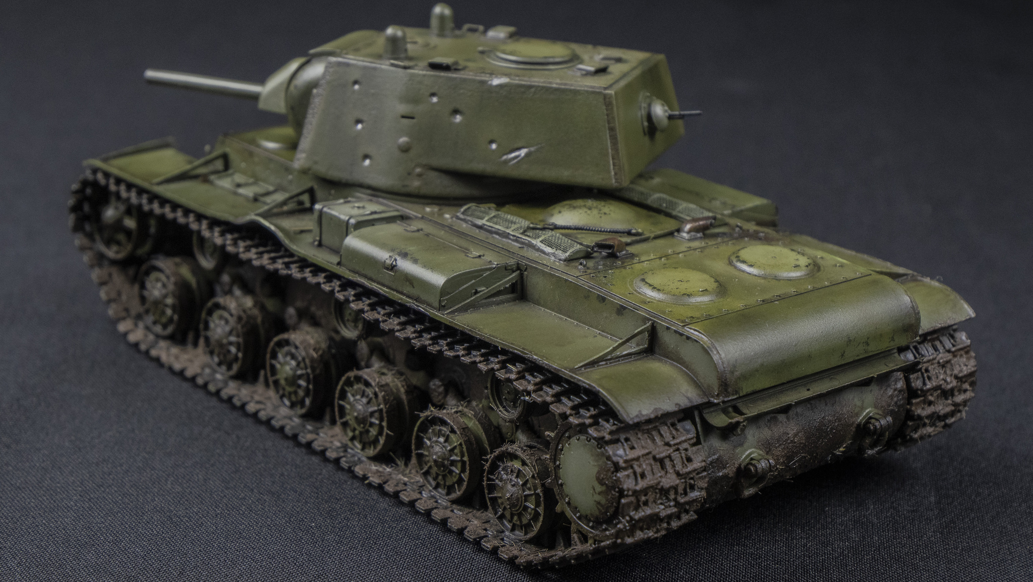 KV-1 (L-11). - My, Modeling, Stand modeling, Scale model, Collecting, Collection, Video, Youtube, Longpost