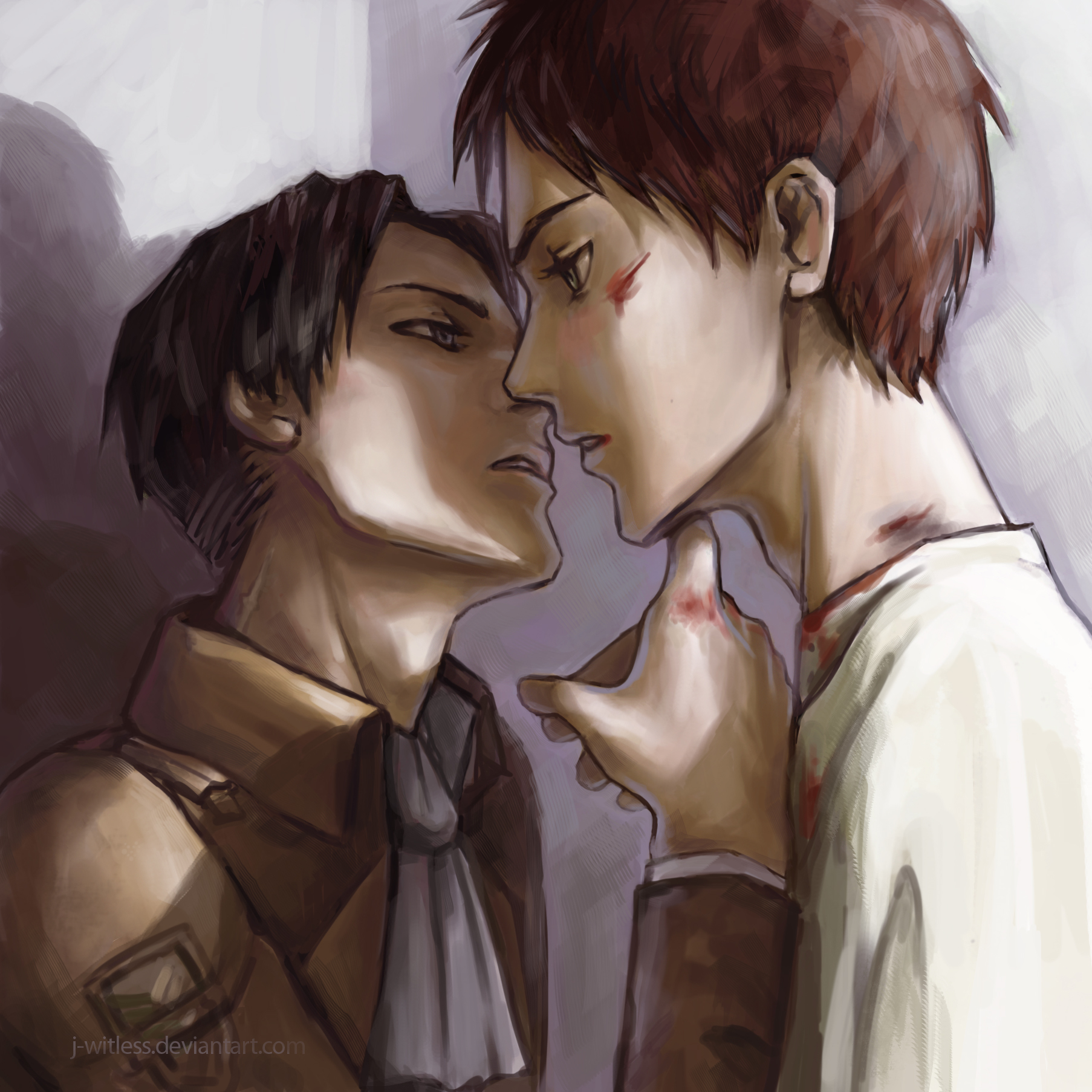 Daily yaoi. For men. For gays. For you. :3 - NSFW, Yaoi, Good body, Biesenen, Anime art, Anime, Eren Yeager, Levi Ackerman, Erwin Smith, Attack of the Titans, Gays, Men, Guys, For guys, Longpost