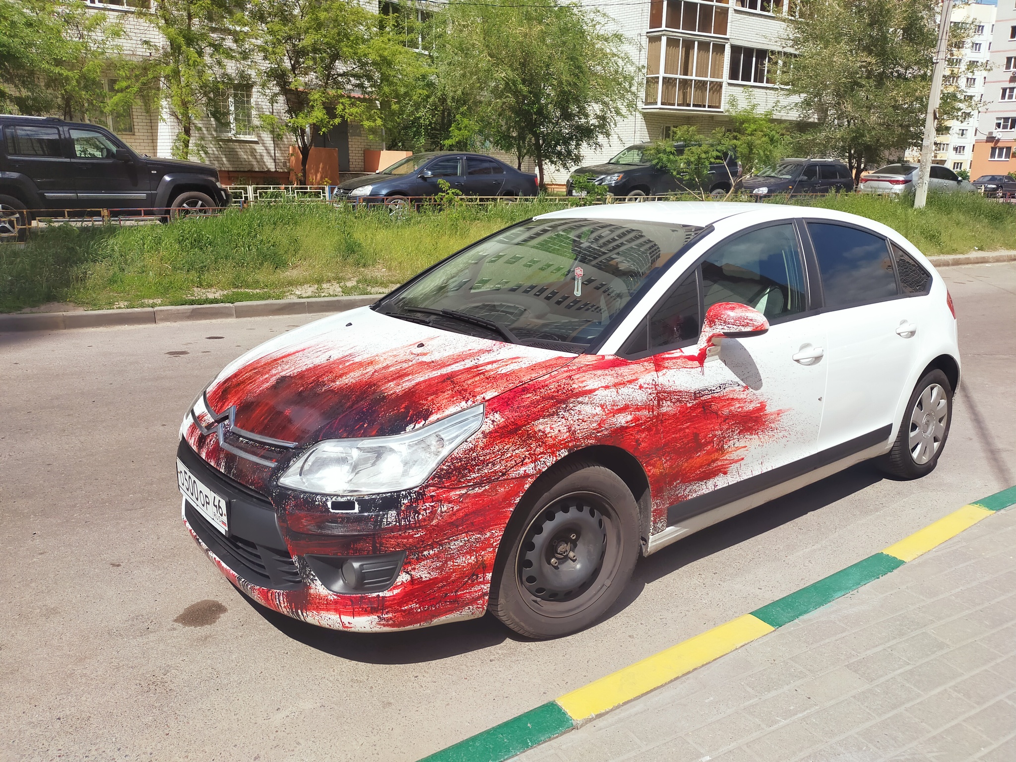 replayed in gta - My, Airbrushing, Blood, Car