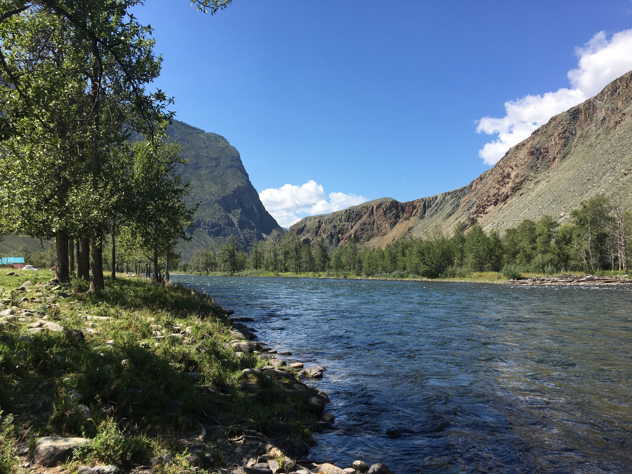 Katu-Yaryk - a pass in the Altai mountains, on the territory of the Ulagansky district of the Altai Republic - My, The photo, Nature, Tree, River, Altai Republic, Altai Mountains, The nature of Russia, beauty of nature, The mountains, Pass, Landscape, Tourism, Mobile photography, Summer, Travels, beauty, Travel across Russia, Gorge, Katu-Yaryk, Sky, Longpost