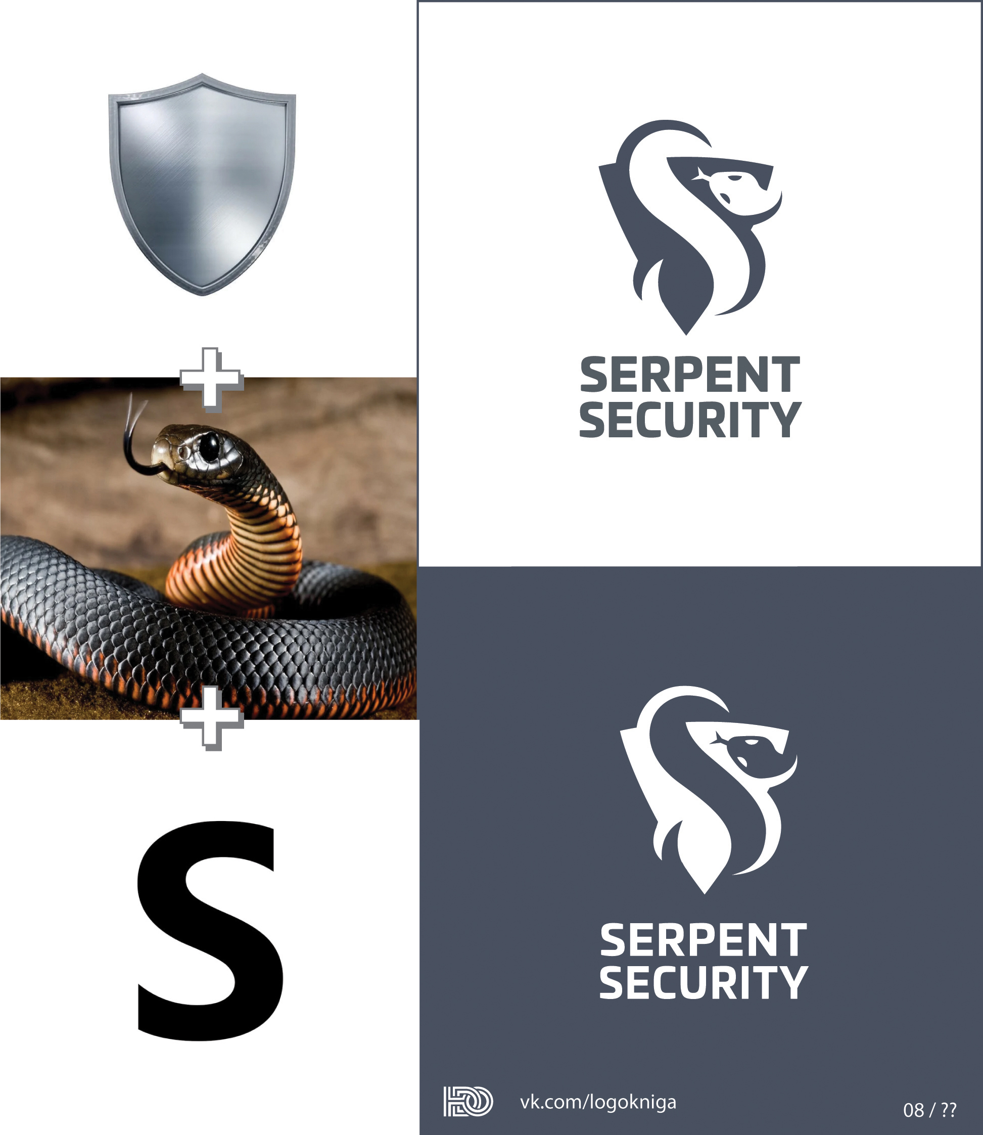 Random branding - My, Logo, Stylization, Design, Serpent, Shield, Brands