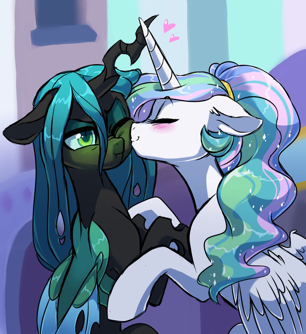 Come on, eat - My little pony, Queen chrysalis, Princess celestia, MLP Lesbian, Shipping, Lopoddity