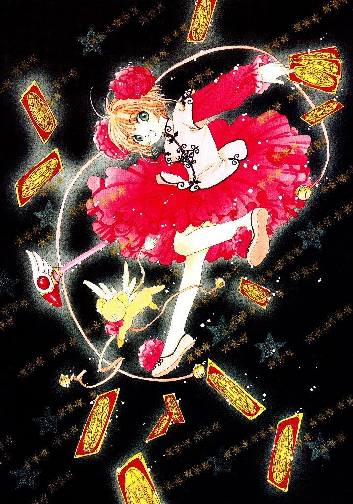 Оф. арты Cardcaptor Sakura - Аниме, Anime Art, Cardcaptor Sakura, Kinomoto Sakura, Kero, Длиннопост