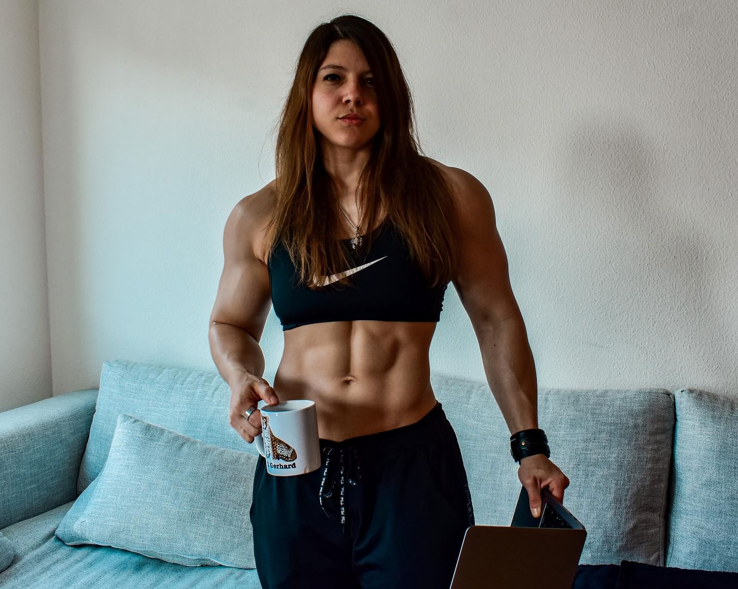 Dunja Bitar - Dunja Bitar, Strong girl, Sleep-Sleep, The photo, Girls, Sports girls, Bodybuilders, Body-building, Video, Vertical video, Longpost