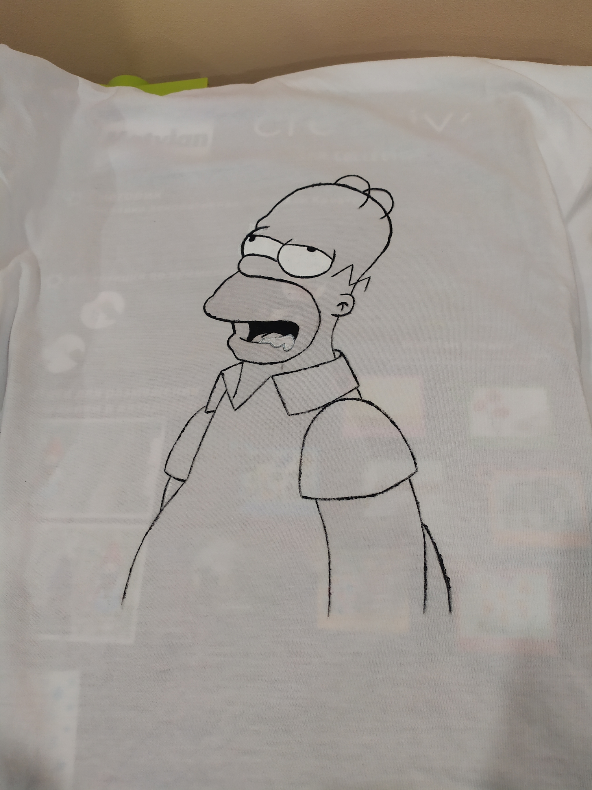 T-shirts for couples. - My, The Simpsons, Homer Simpson, Needlework without process, Painting on fabric, Longpost