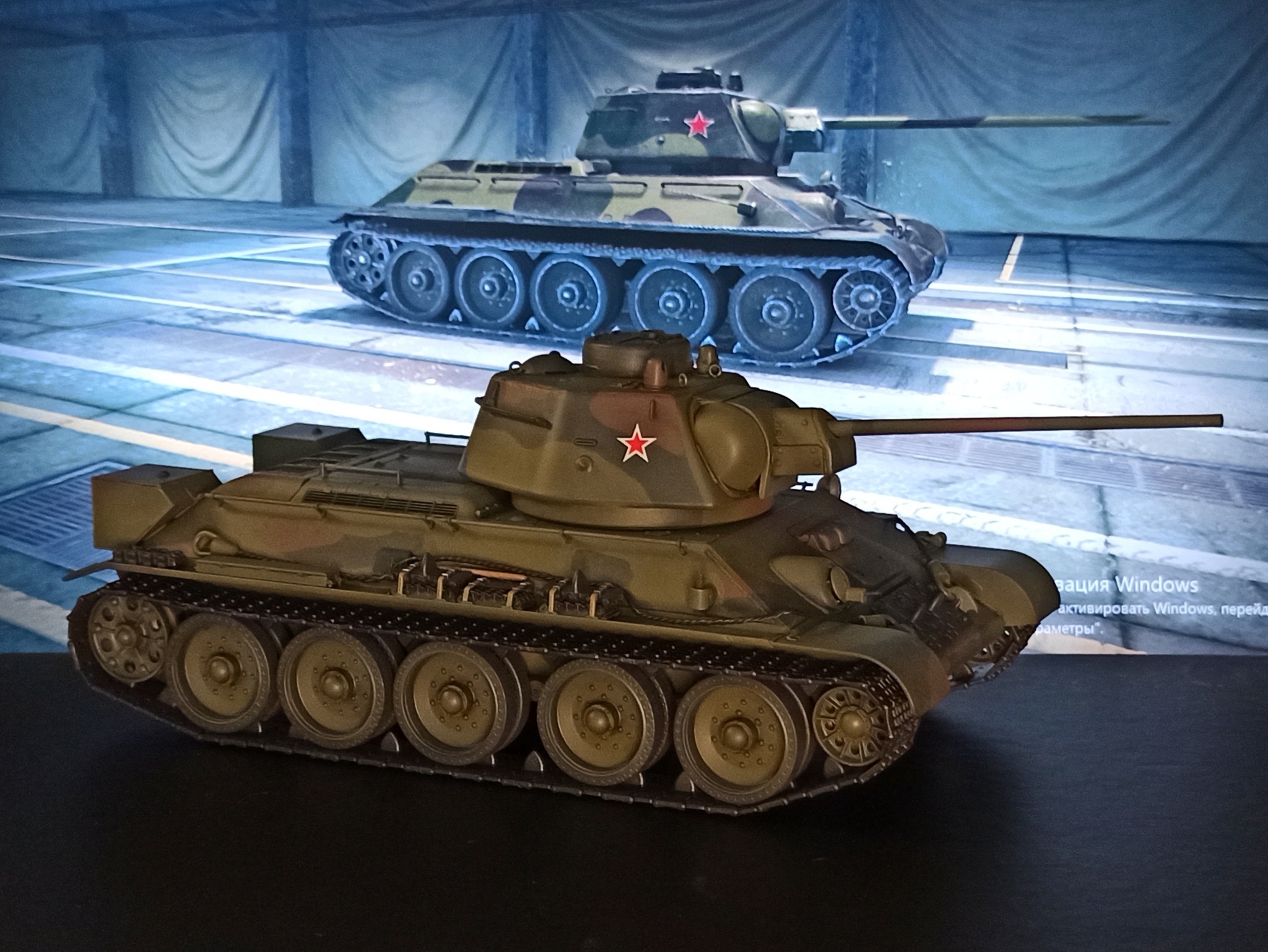 T-34/57 Fighter - My, Prefabricated model, Hobby, Collection, Tanks, the USSR, Scale model, T-34, Longpost