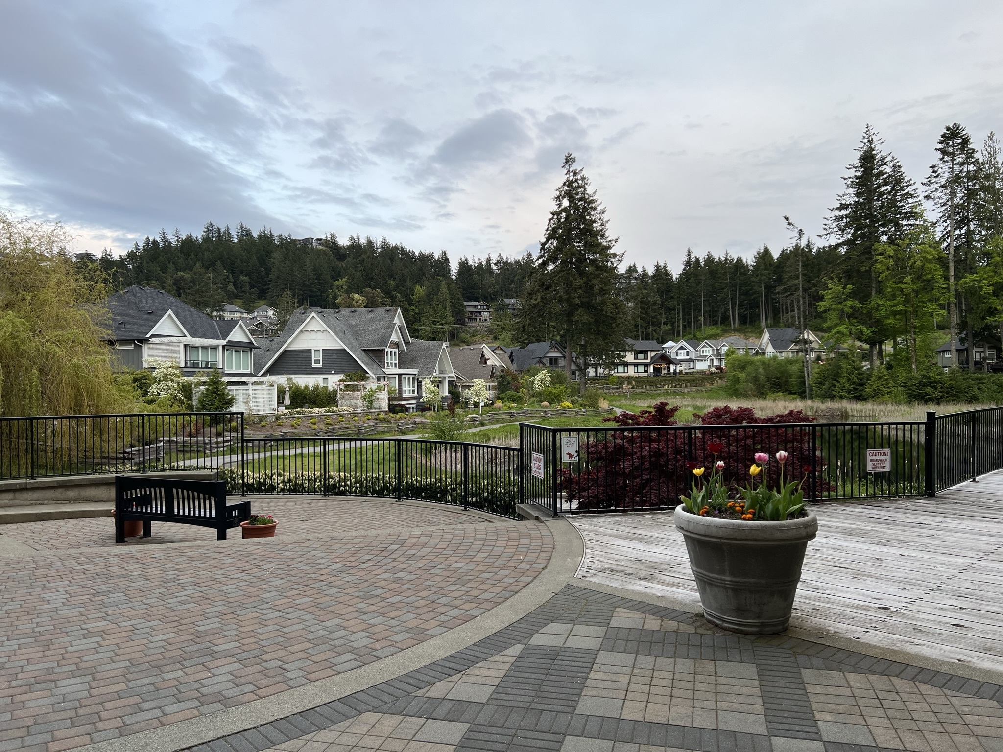 Canada - My, Town, Road, House, The street, Car, Evening, beauty, Purity, A life, Canada, Longpost