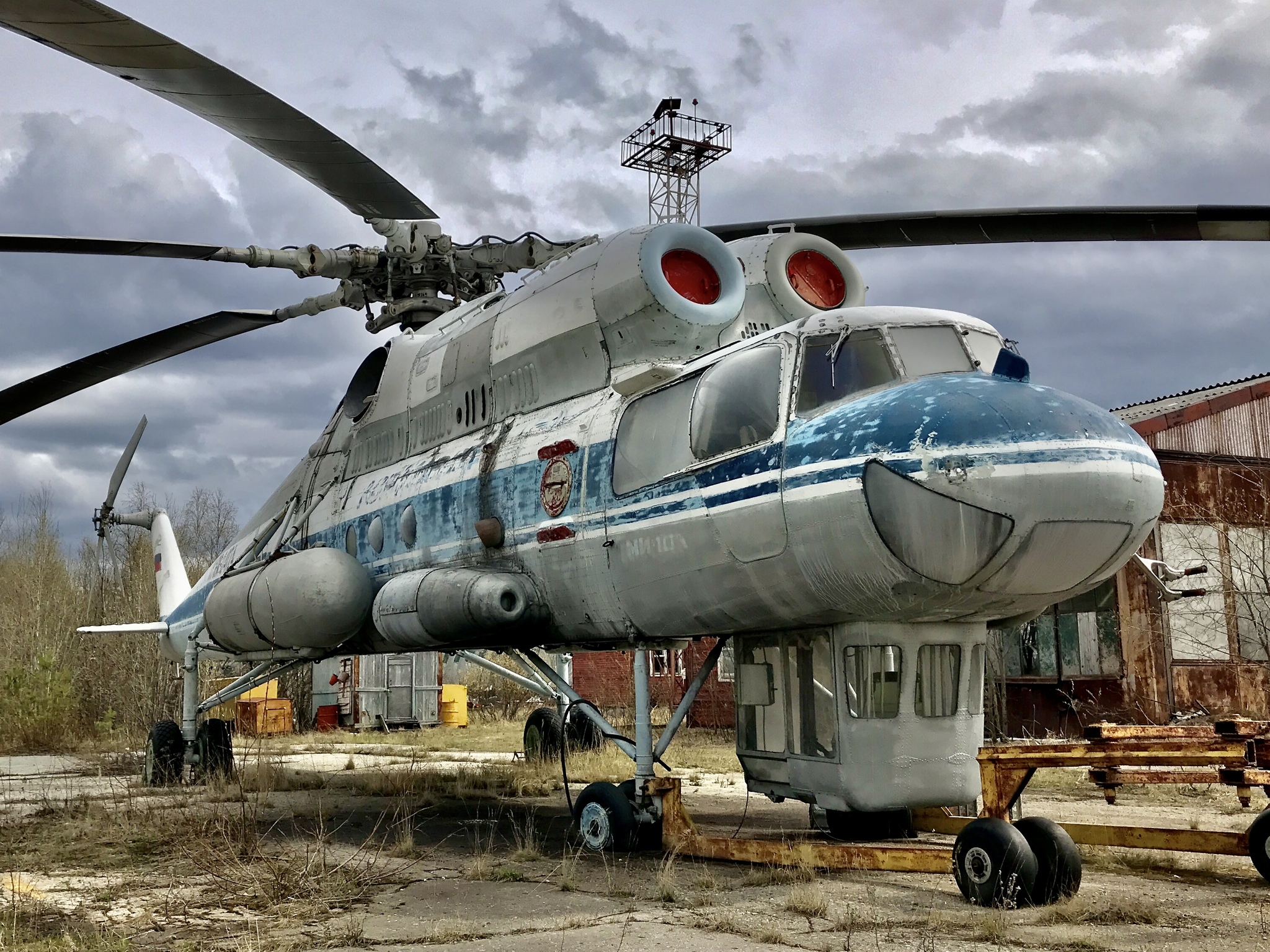 Air crane MI-10k - My, Aviation, Helicopter, Mi-10k, Hobby, Mobile photography, Longpost