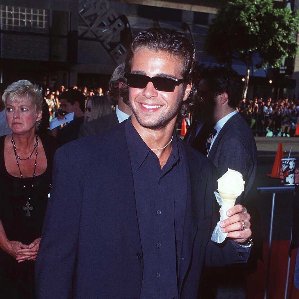 Premiere of the film Water World, July 26, 1995 - Actors and actresses, Movies, Water world, Dennis Hopper, Kevin Costner, Arnold Schwarzenegger, Brad Pitt, Longpost, Celebrities