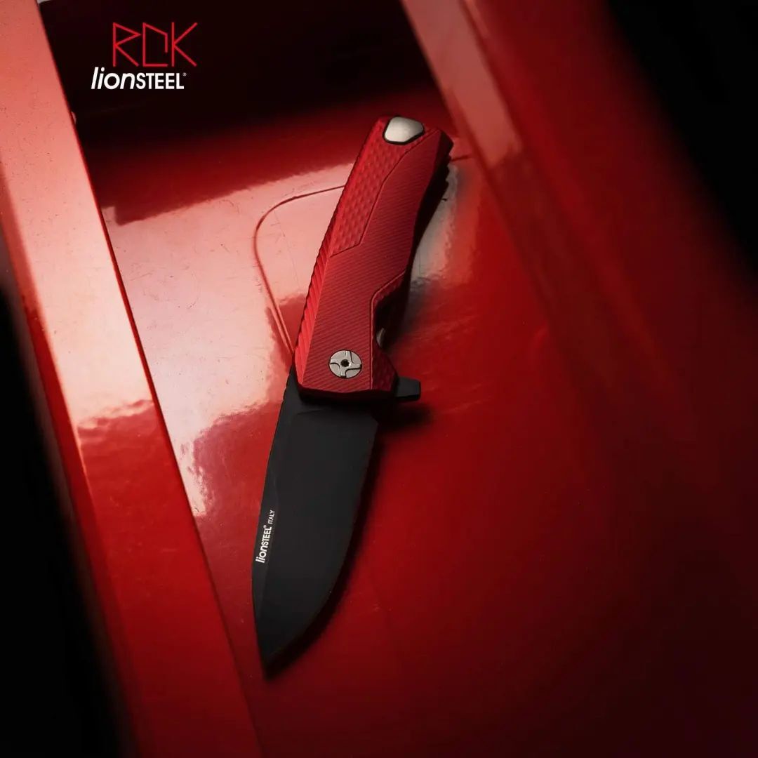 ПреКРАСНЫЙ ROK от Lionsteel - Складной нож, Красный, Instagram