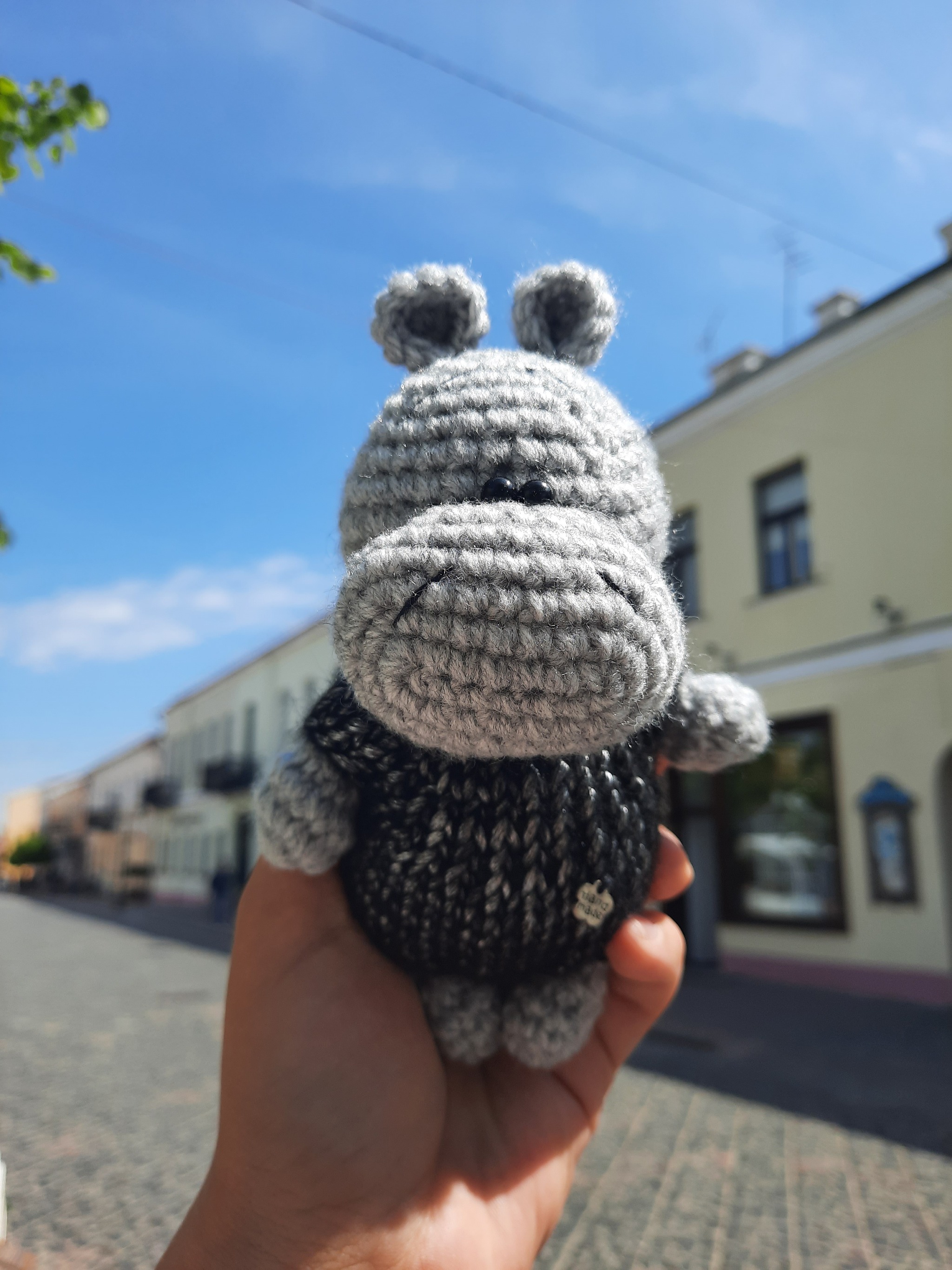 toys in the palm of your hand - My, Toys, Knitted toys, Handmade, Soft toy, With your own hands, Longpost, The Bears, hippopotamus, Needlework without process