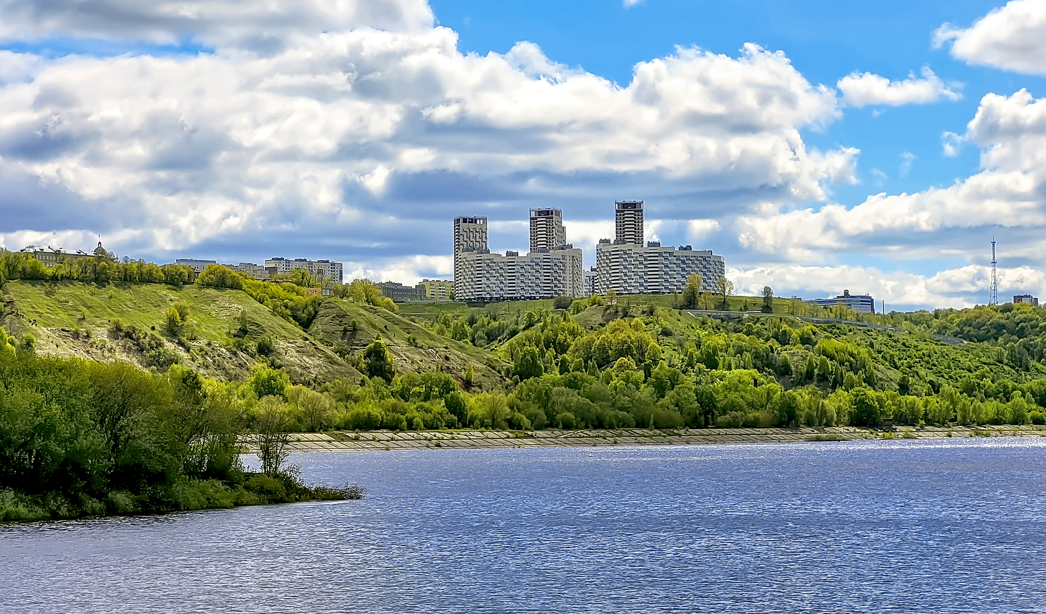 Okskaya embankment and Marshal Grad - My, Nizhny Novgorod, beauty, Development, Travels