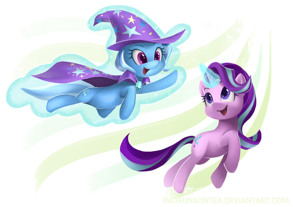 Great and powerful team - My little pony, PonyArt, Trixie, Starlight Glimmer, Imdrunkontea