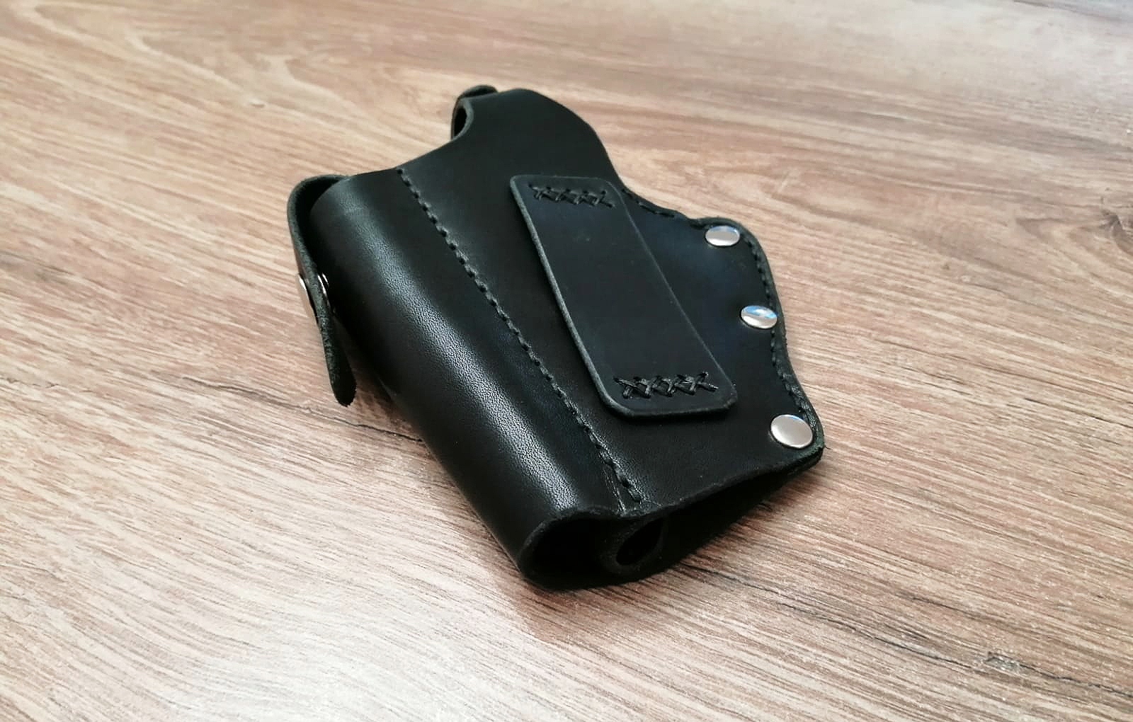 Holster open type for PM (With a compartment for a spare magazine) - My, Natural leather, With your own hands, Handmade, Hobby, Holster, The Makarov pistol, Longpost