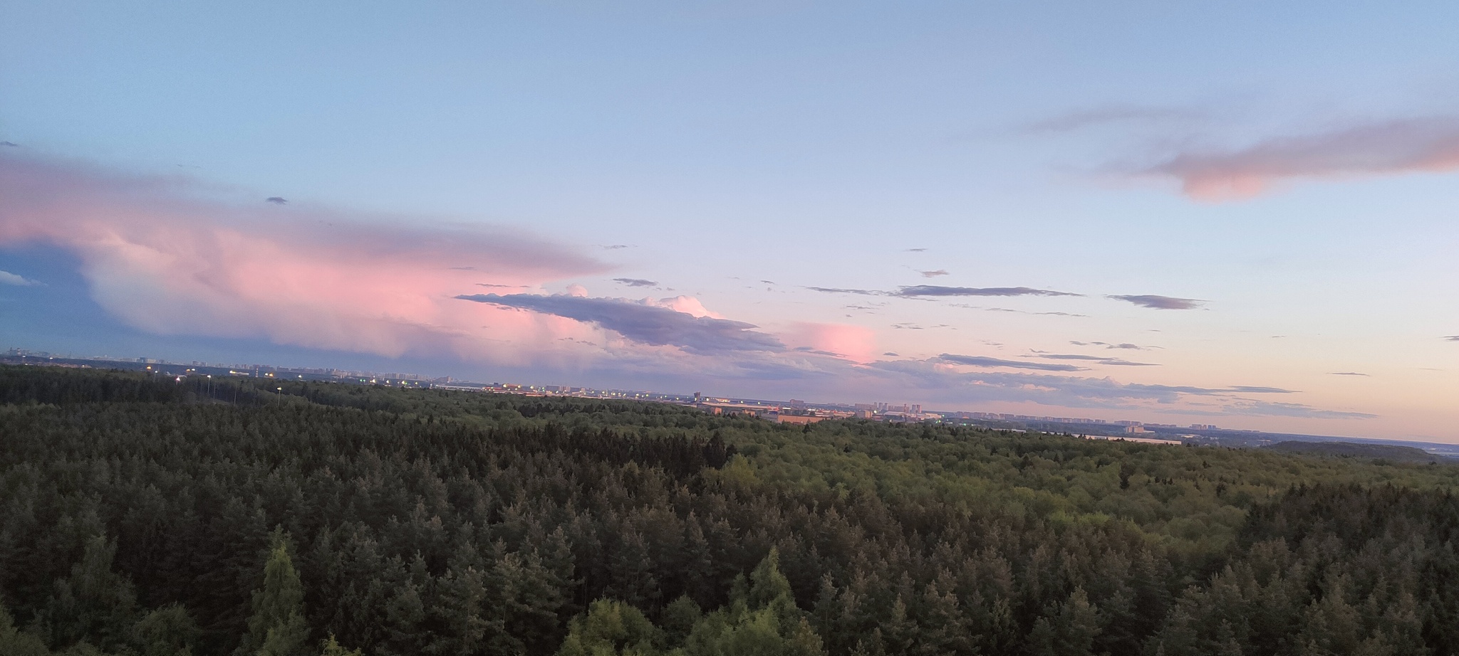 Sunset - My, Sunset, Sky, Moscow region, The photo