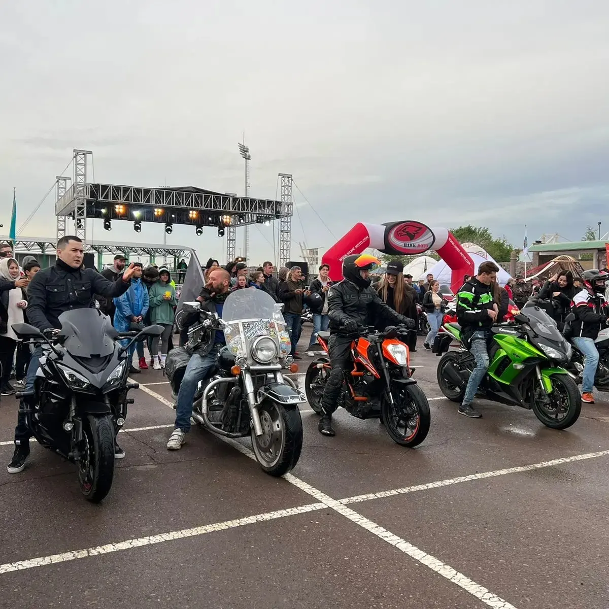 Astana (aka Nur-Sultan) opened the motorcycle season and even the bad weather could not spoil the mood! - My, Moto, Retrotechnics, Longpost, Kazakhstan