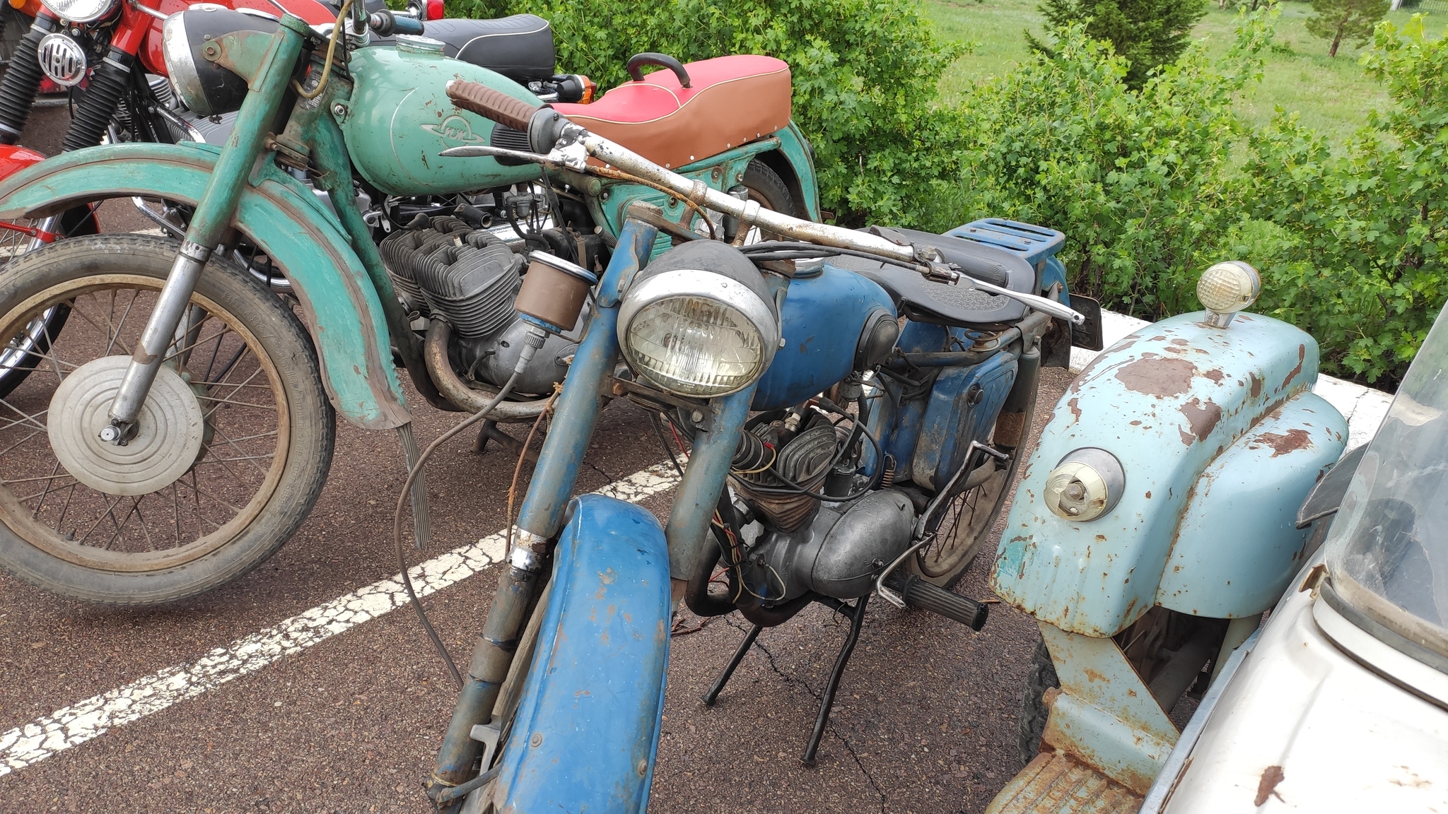 Astana (aka Nur-Sultan) opened the motorcycle season and even the bad weather could not spoil the mood! - My, Moto, Retrotechnics, Longpost, Kazakhstan