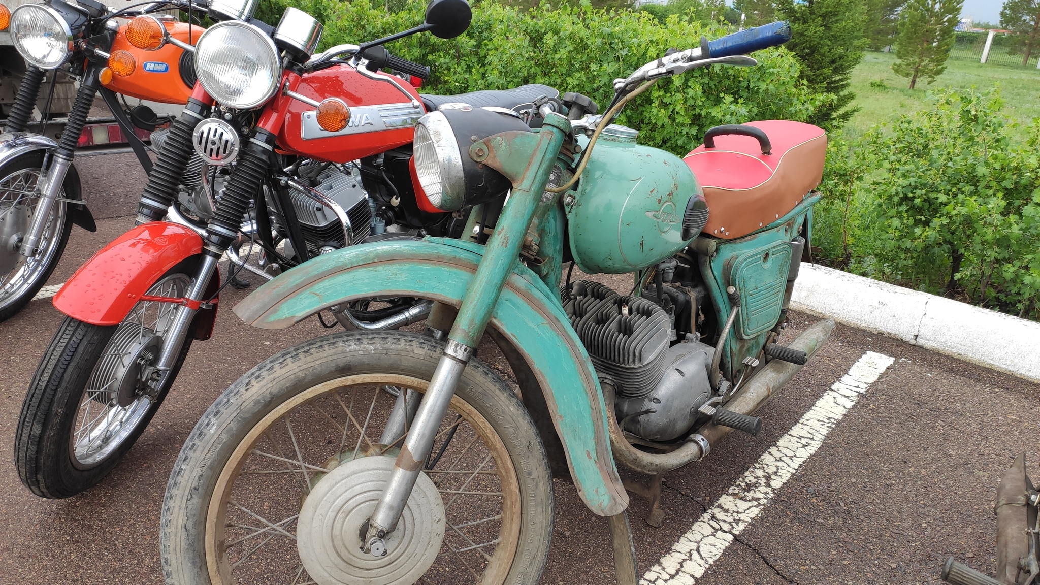 Astana (aka Nur-Sultan) opened the motorcycle season and even the bad weather could not spoil the mood! - My, Moto, Retrotechnics, Longpost, Kazakhstan