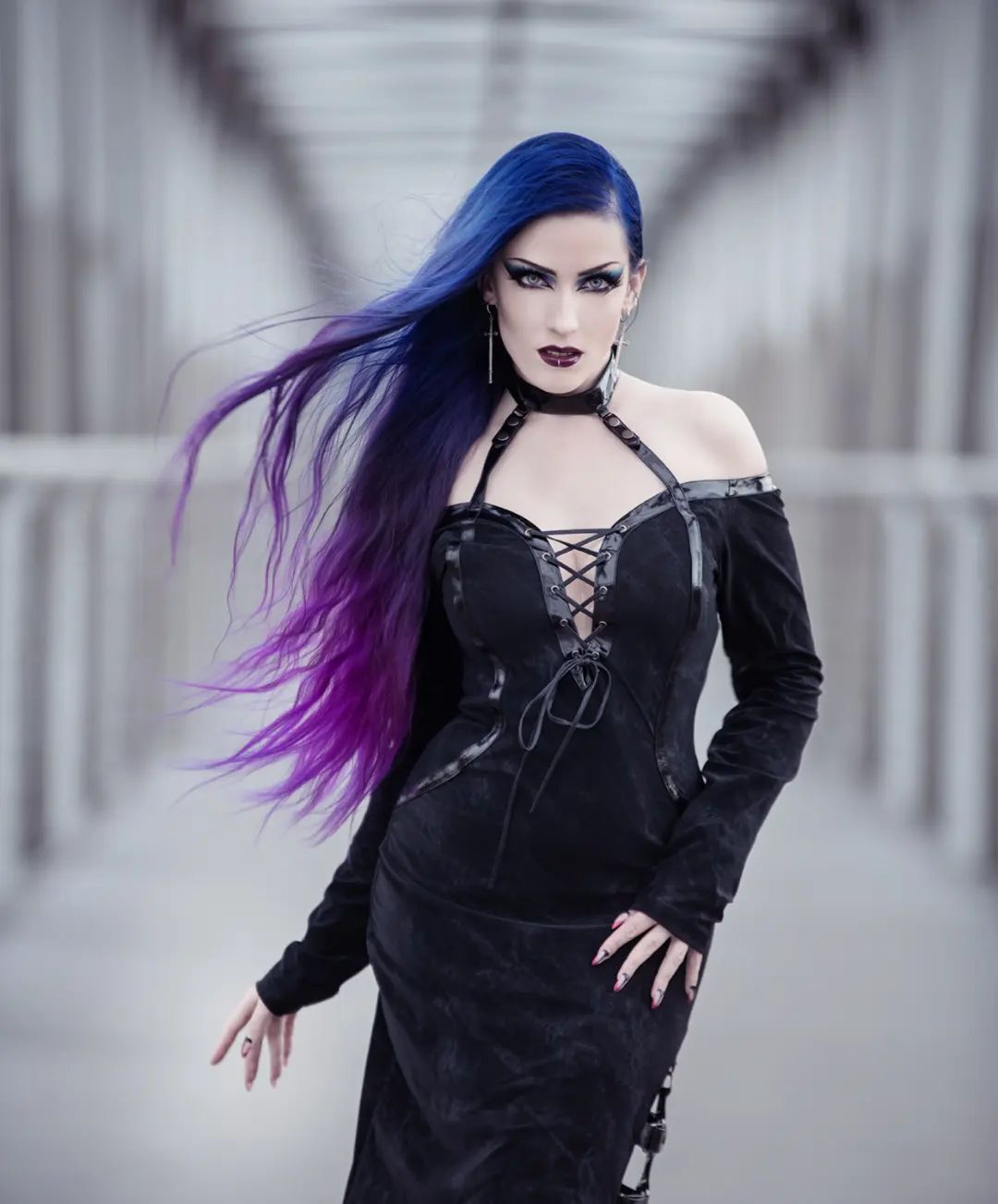 Daedra_model - Goths, Gothic, The photo, Girls, Long hair, Colorful hair, Longpost, Daedra model, Informals, Subcultures