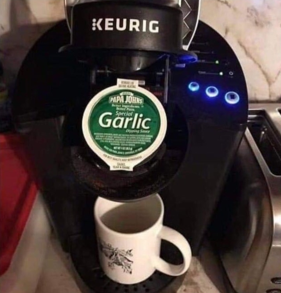 invigorating coffee - Coffee, Coffee machine, Sauce, Garlic