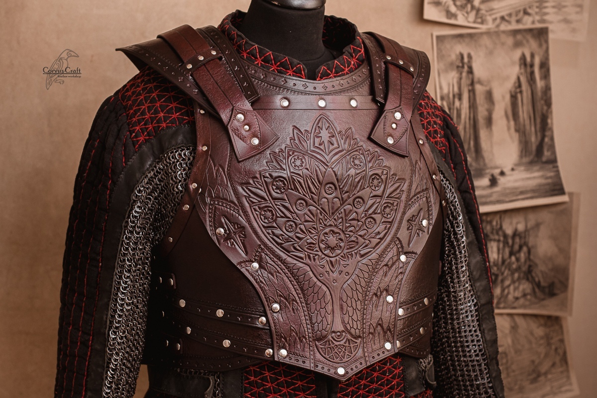 Breastplate of the Noldor - My, Longpost, , Creation, Handmade, Leather products, Needlework without process
