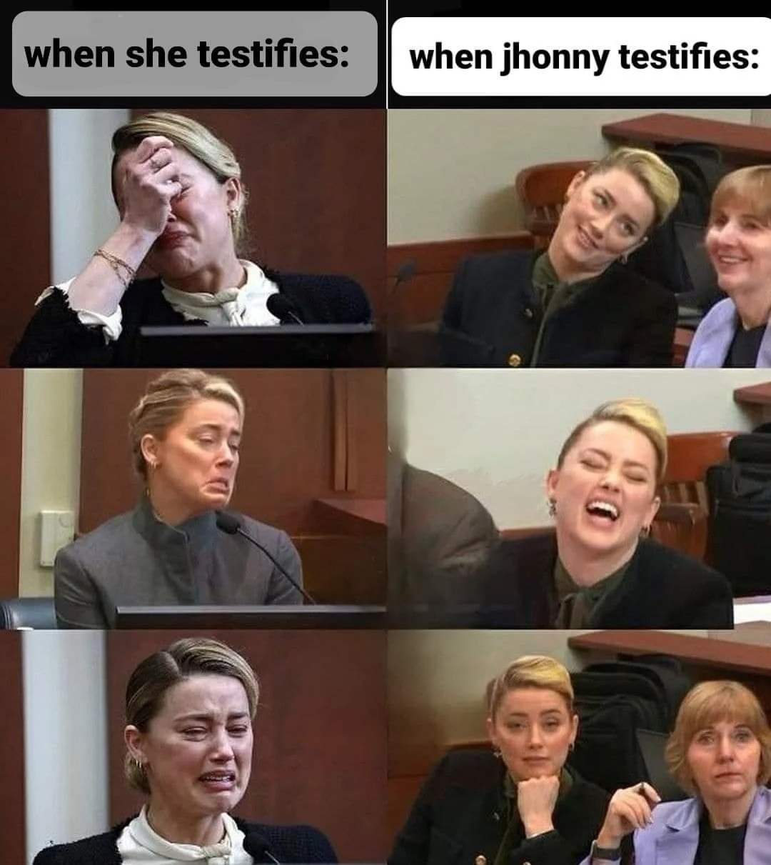 That's why even fewer people began to believe her during the trial than before. - Amber Heard, Johnny Depp, Court, Celebrities, Actors and actresses, False testimony, Longpost, Picture with text