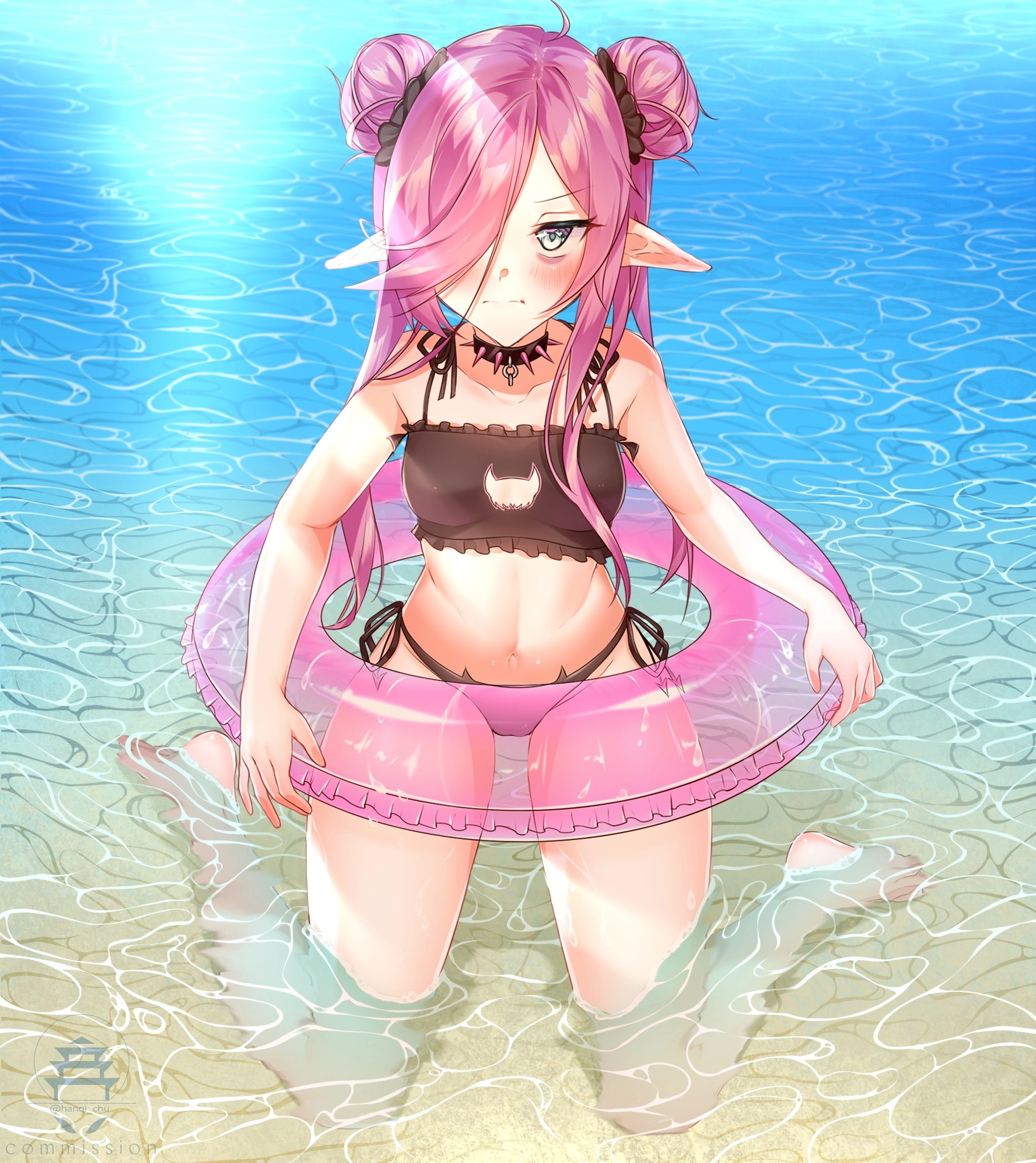 Kaibutsu vtuber project - beach episode - NSFW, Anime, Virtual youtuber, Loli, Anime art, Swimsuit, Beach