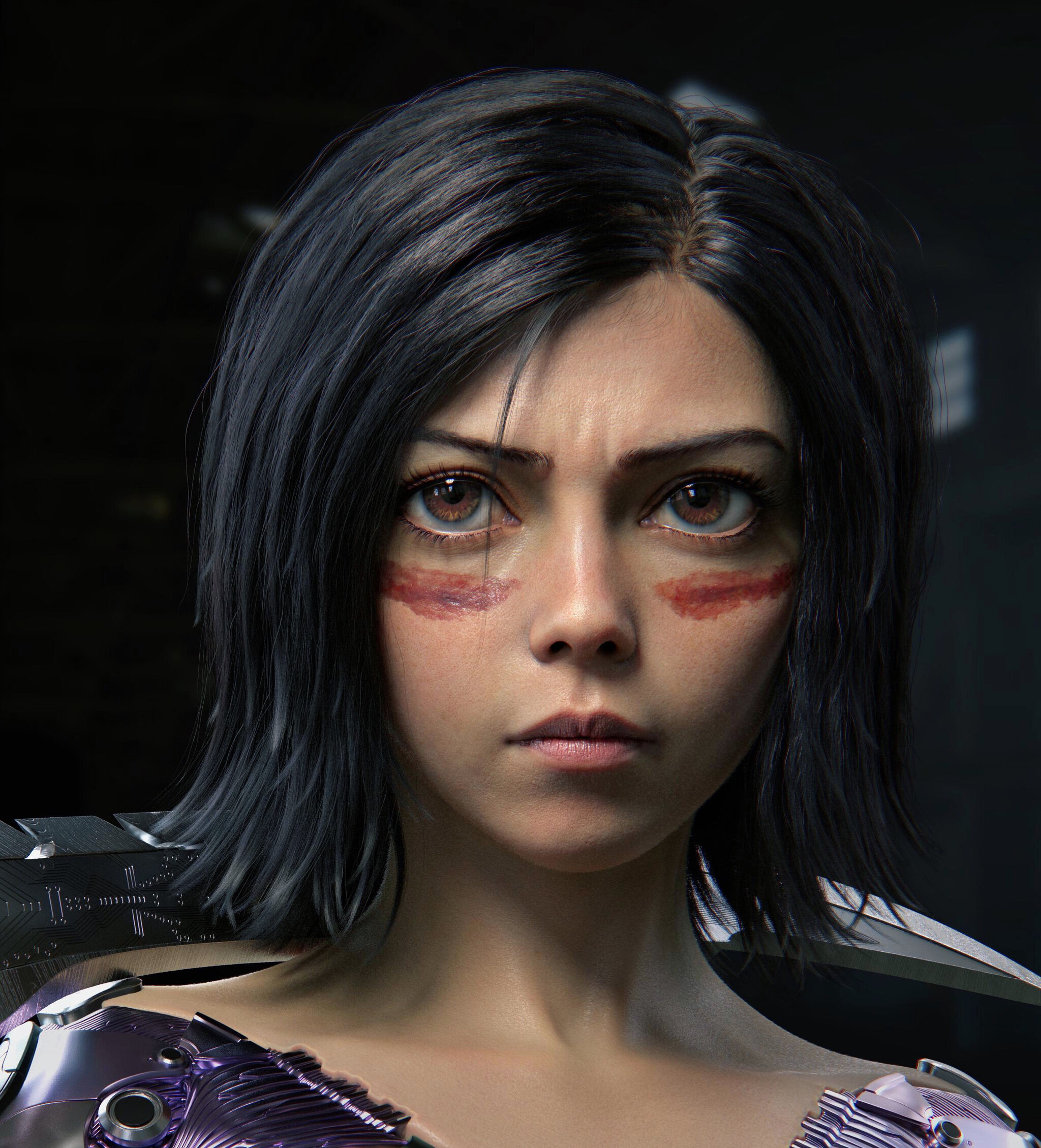 Alita & Doctor Strange. Two bust 1:1 - Art, Artstation, 3D modeling, Bust, Alita: Battle Angel, Doctor Strange, Girls, Men, 3D, Longpost