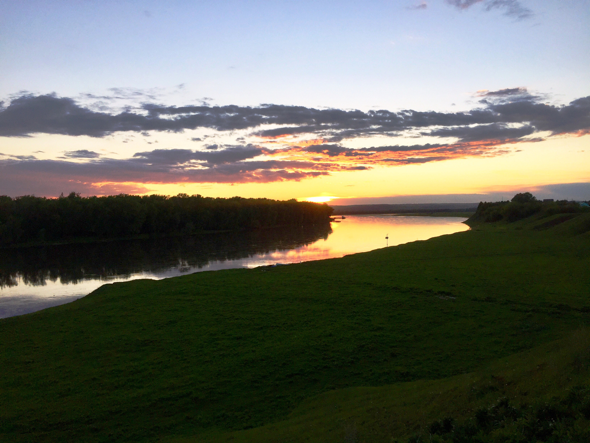 May sunset - My, Mobile photography, Sunset, Bashkortostan