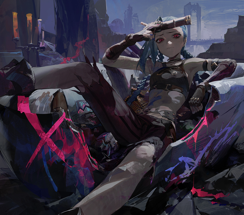 Jinx - Anime art, Art, League of legends, Jinx, Arcane