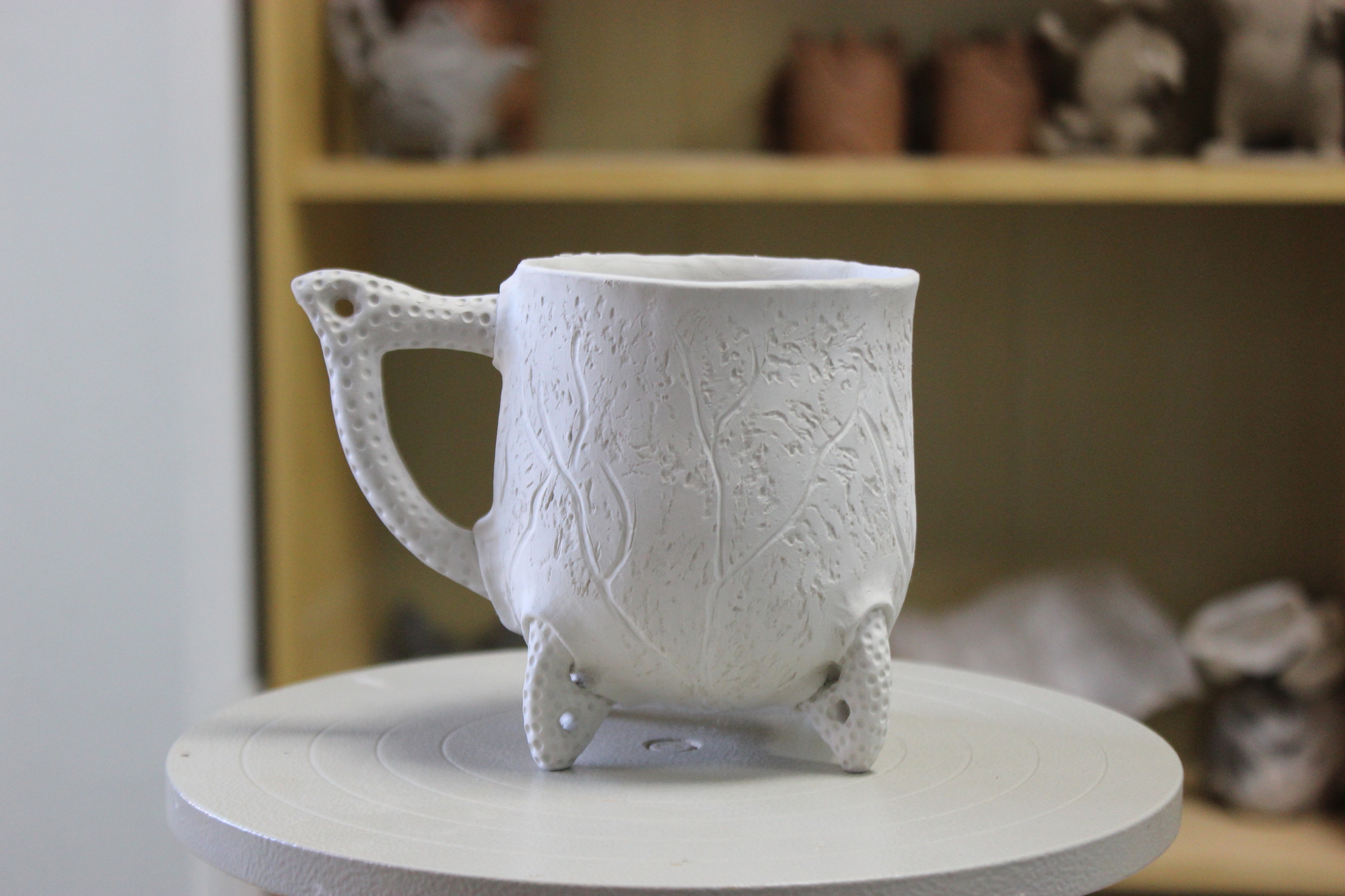 News from workshop #3 - My, Needlework without process, Лепка, Mug with decor, Decor, Trypophobia, Ceramics, His own ceramist, Kettle, Кружки, Stranger, Collectible figurines, Longpost