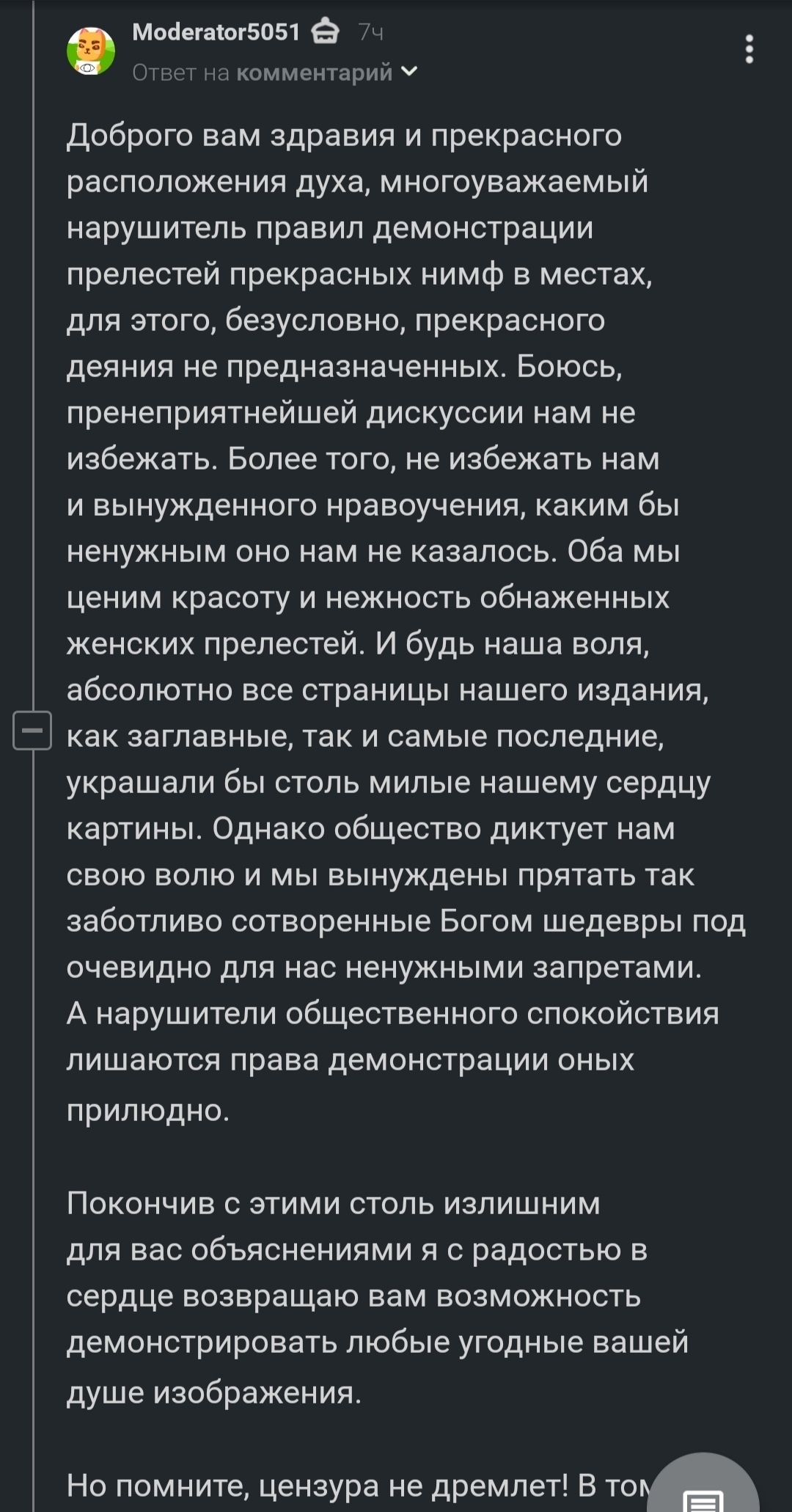 Скупая мужская слеза. Или как меня довёл модератор! | Пикабу