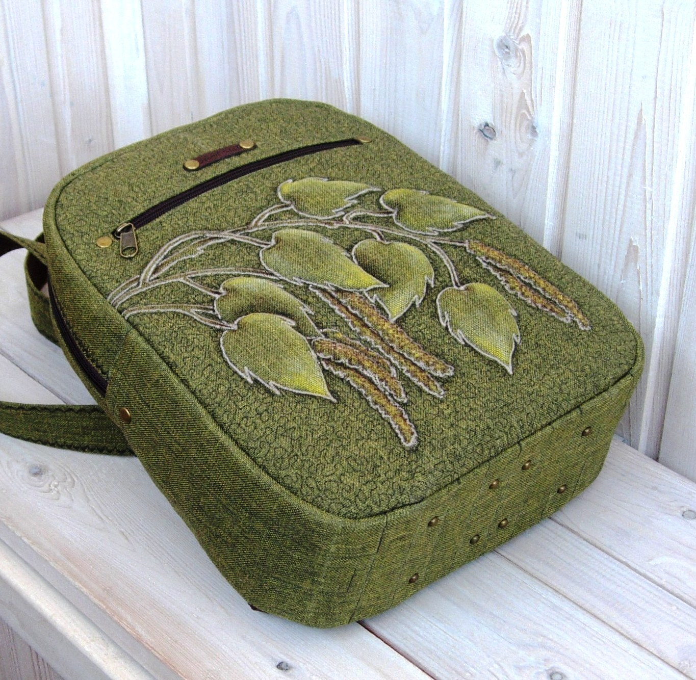 Backpack Birch - My, Backpack, With your own hands, Needlework without process, Accessories, Workshop, Sewing, Сумка, Longpost