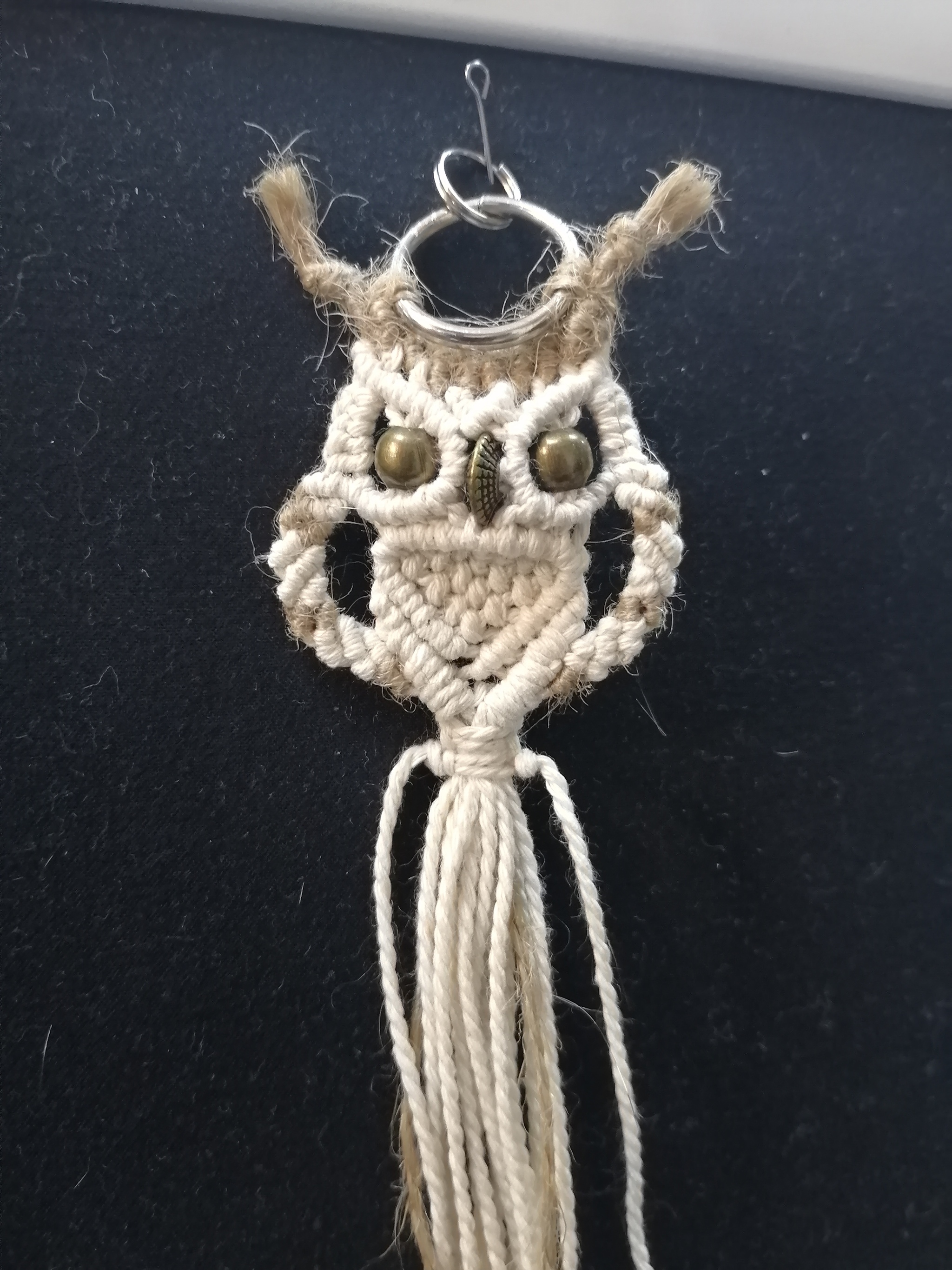 Owls are different... - My, Owl, Needlework, Presents, Decor, Totem, Weaving, Keychain, Longpost