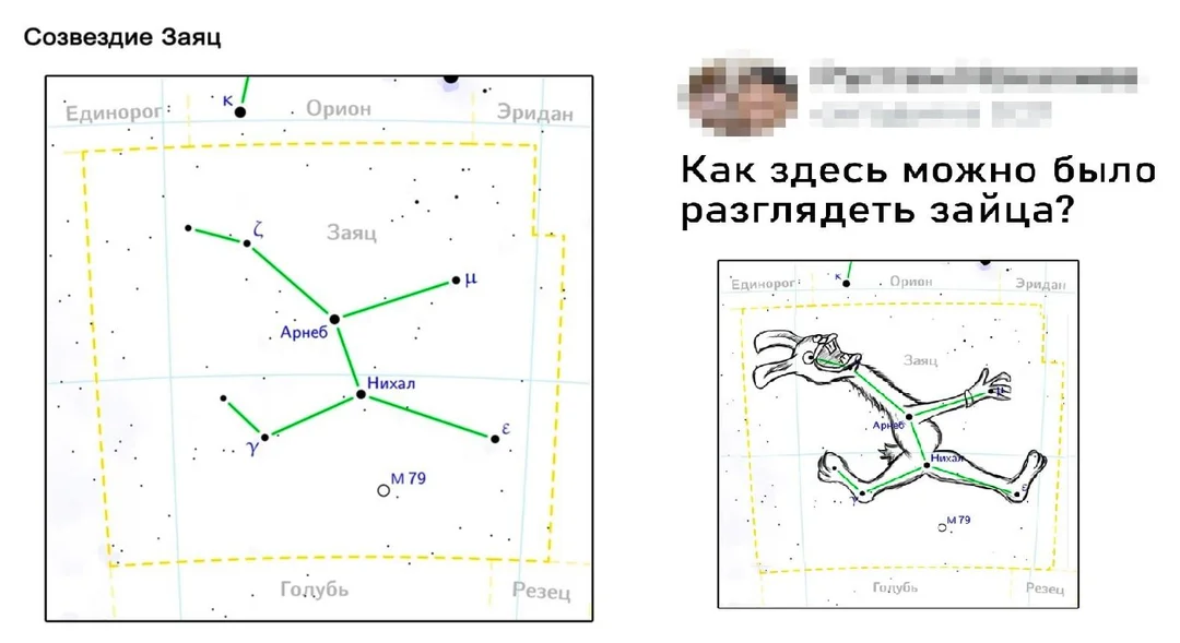 Созвездие Зайца - Не зайцы, Созвездия, Заяц, Юмор, Картинка с текстом