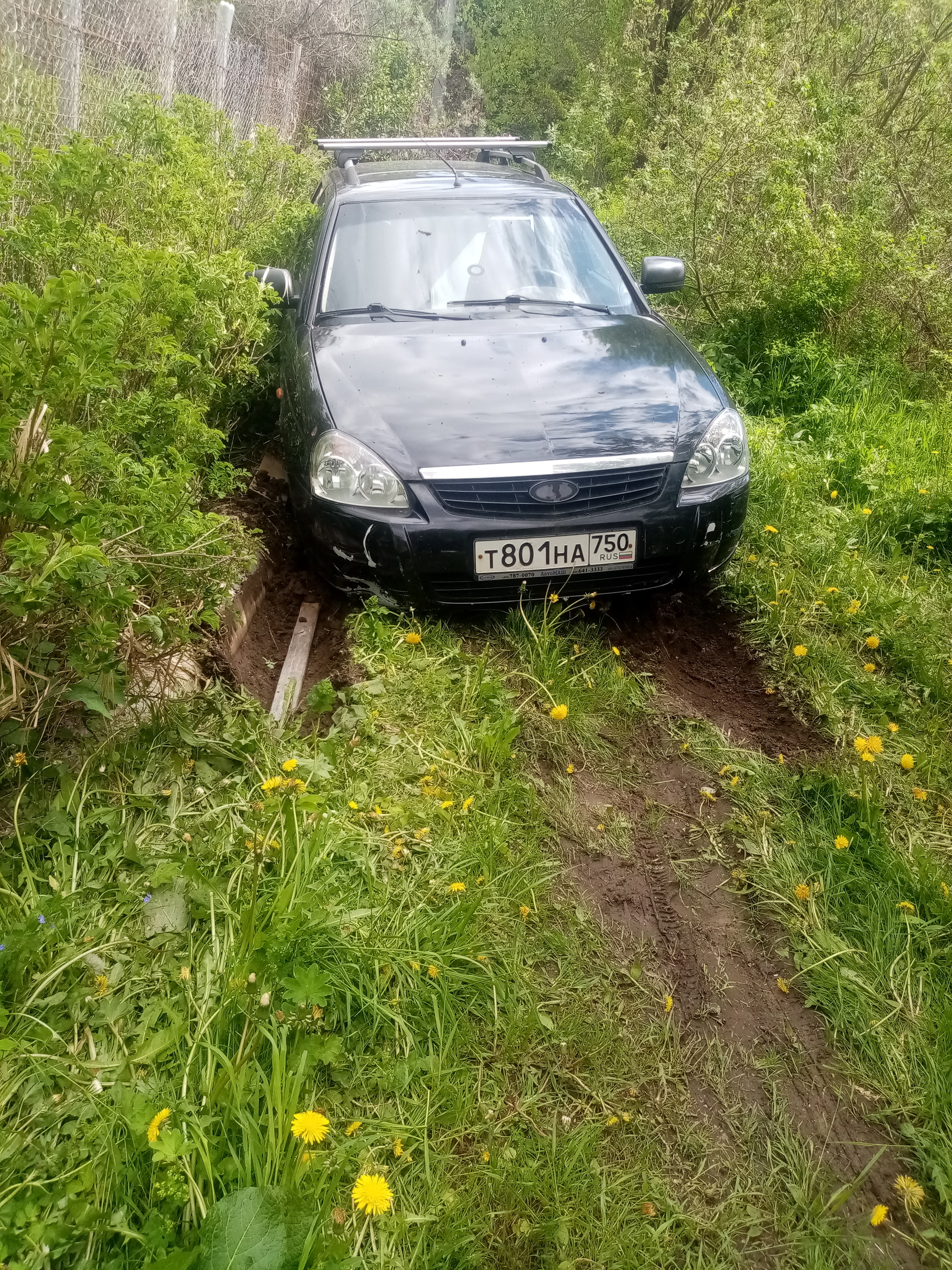 car in a ditch - My, Car, Stuck