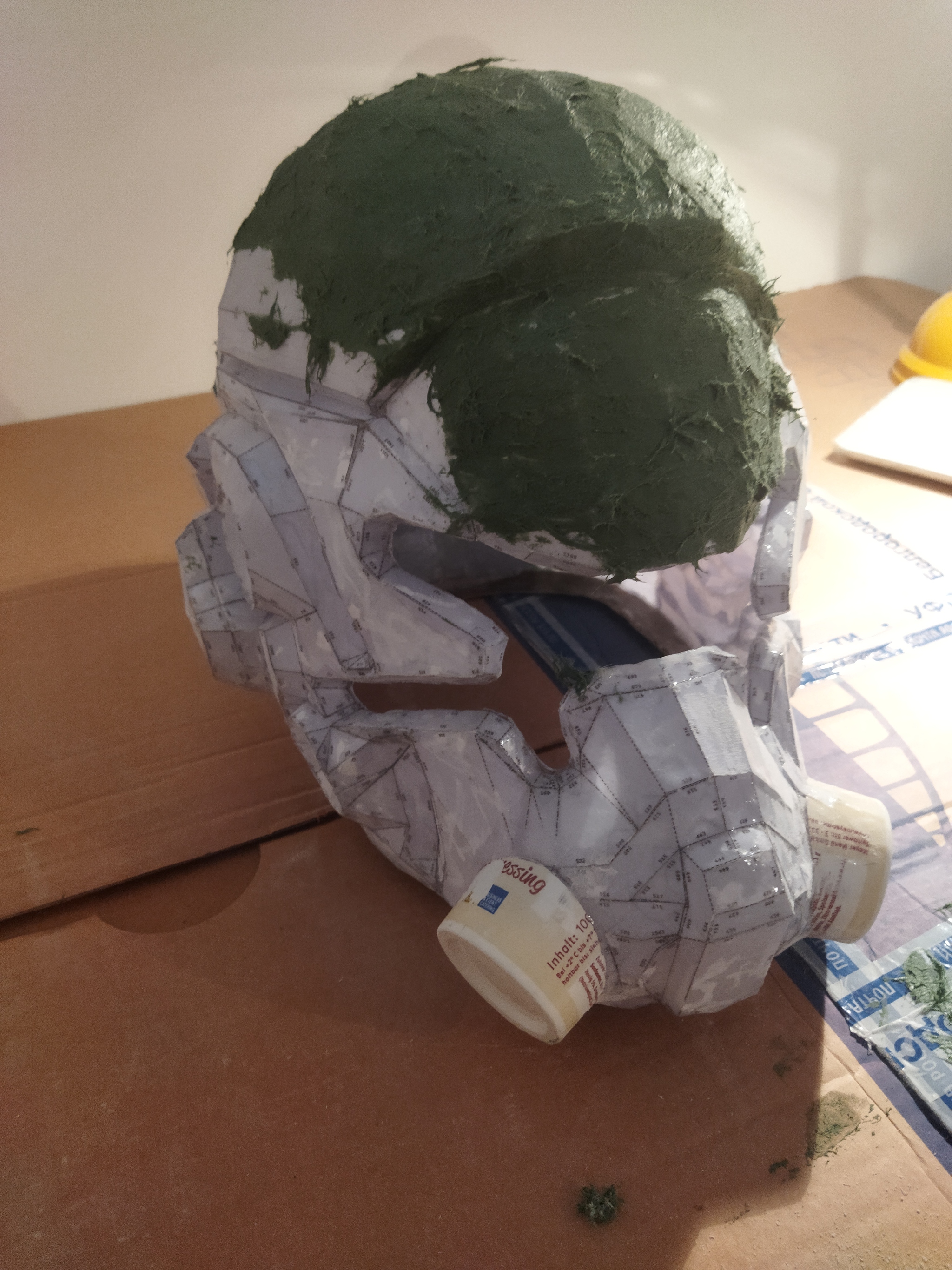 How I made a helmet from Titanfall 2 or beginner's notes - My, Papercraft, Helmet, Needlework with process, Homemade, Titanfall, Titanfall 2, With your own hands, Crafts, Paper products, Video, Vertical video, Longpost
