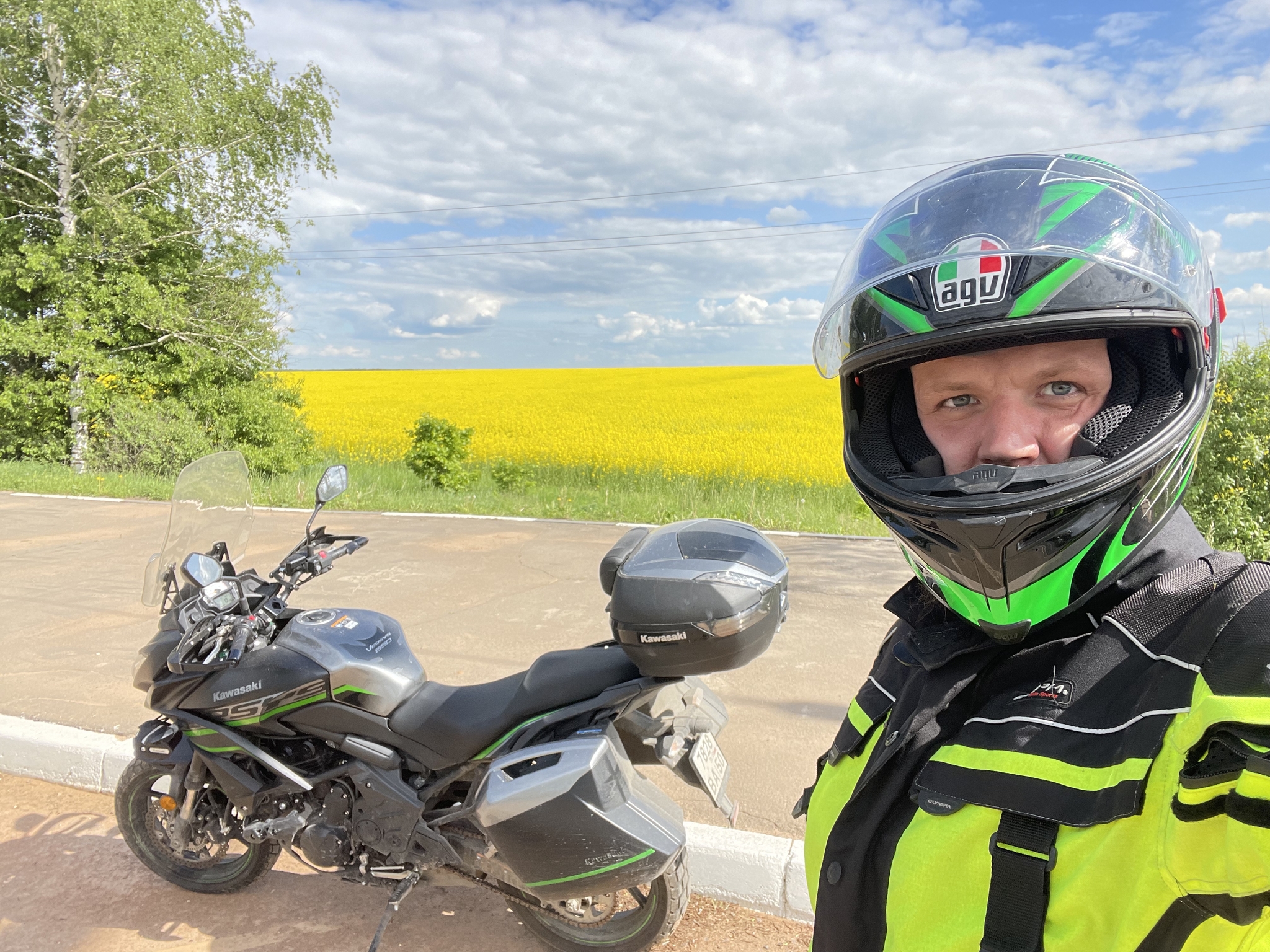 rapeseed field) - My, rapeseed field, Moto, Kawasaki, Versus