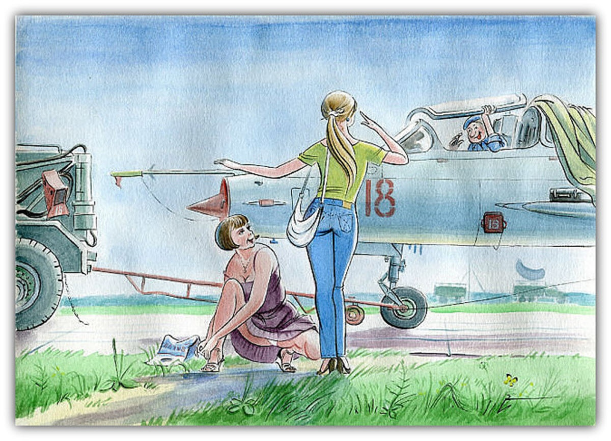 Airfield everyday life - Airplane, Humor, Aviation, MiG-21, Creation, Aerodrome, Longpost