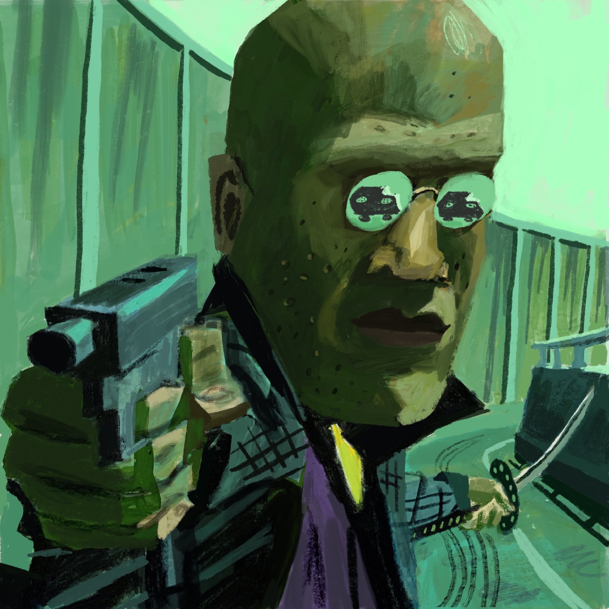 When Morpheus brought the wrong pills - Matrix, Neo, Morpheus, Agent Smith, Drawing, Longpost