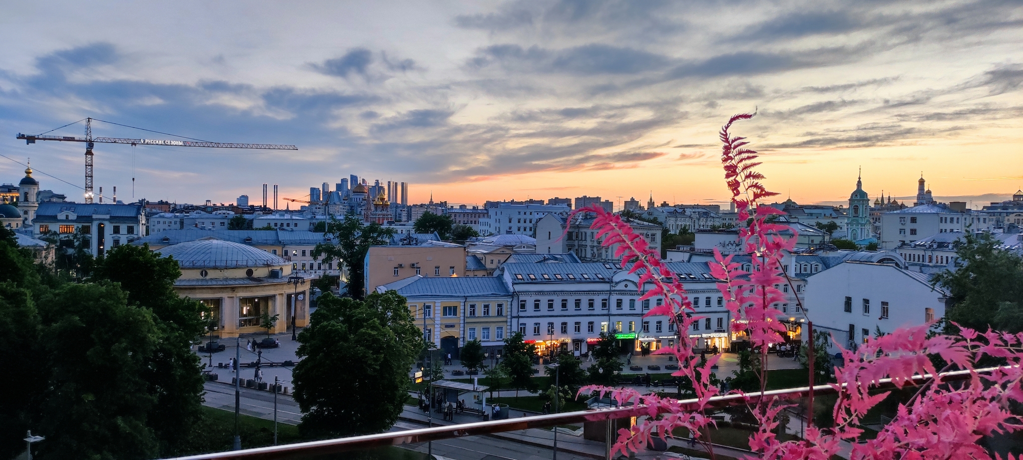 Закат на Новокузнецкой - Моё, Закат, Новокузнецкая, Москва