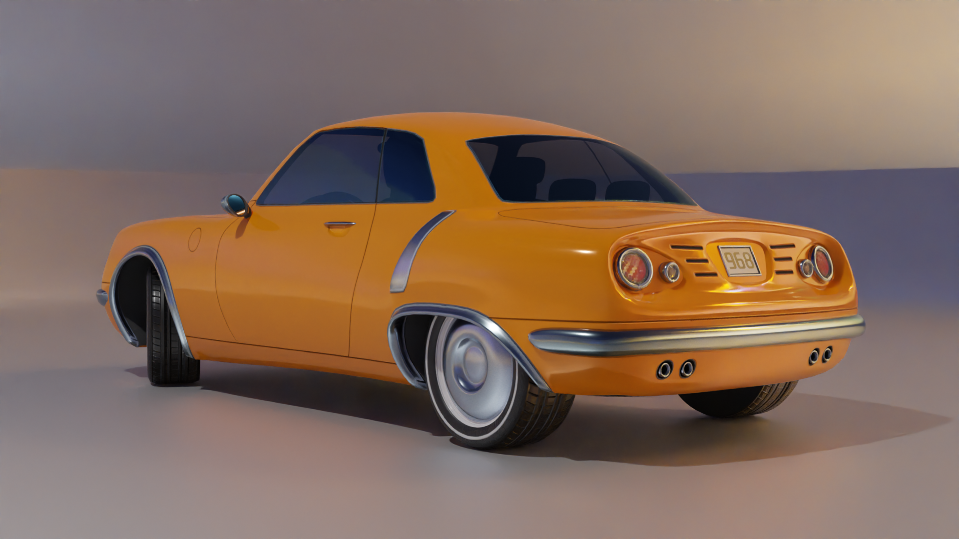 ZAZ 968 Sports Concept - My, Blender, Substance painter, Zaz-968, Concept, 3D, 3D modeling, Computer graphics, Video, Soundless, Longpost